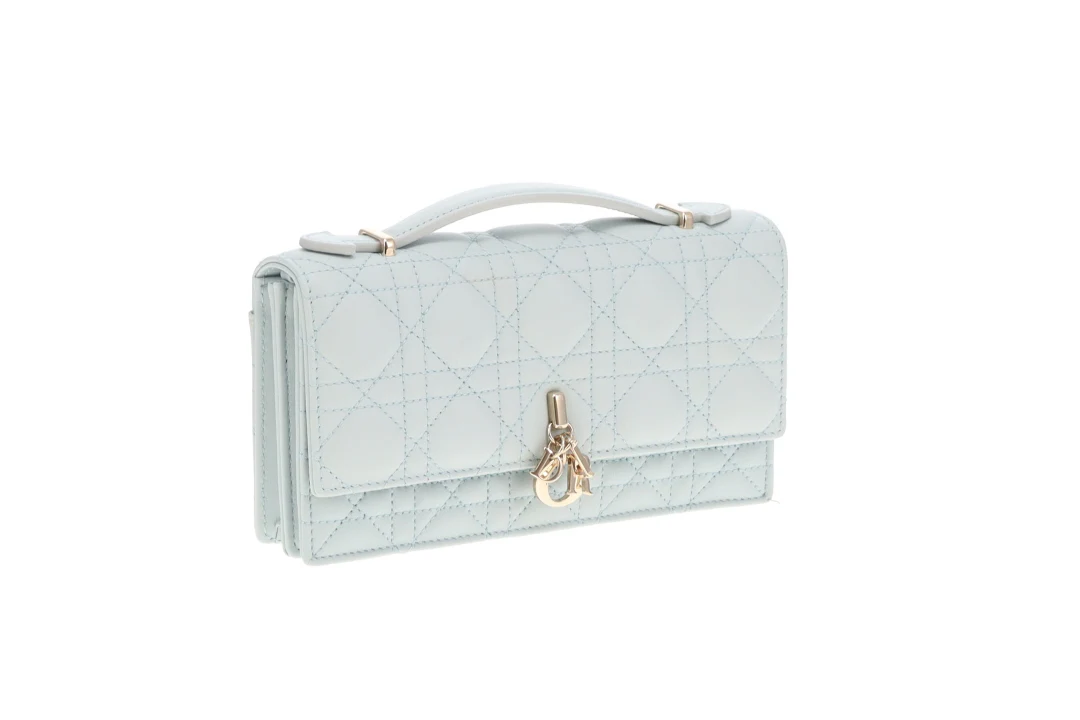 Dior My Dior Mini Bag In Cloud Blue Cannage Lambskin - Image 4