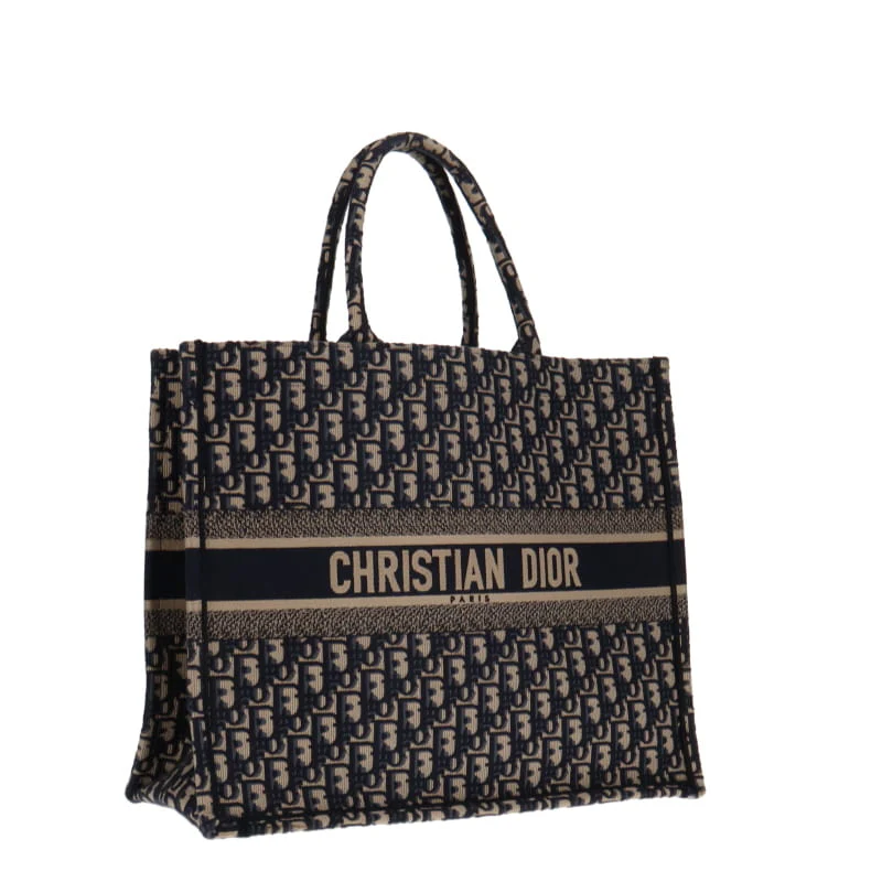 Dior Book Tote Navy Oblique Large - Image 3