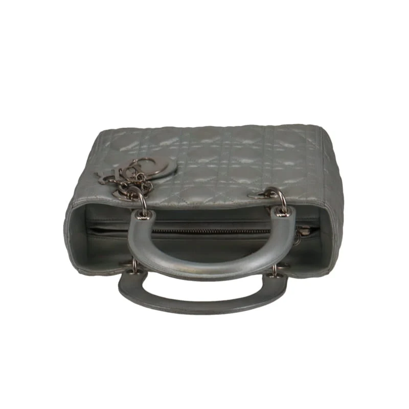 Dior Lady Dior Pearlescent Mint Medium With Strap 2015 - Image 11