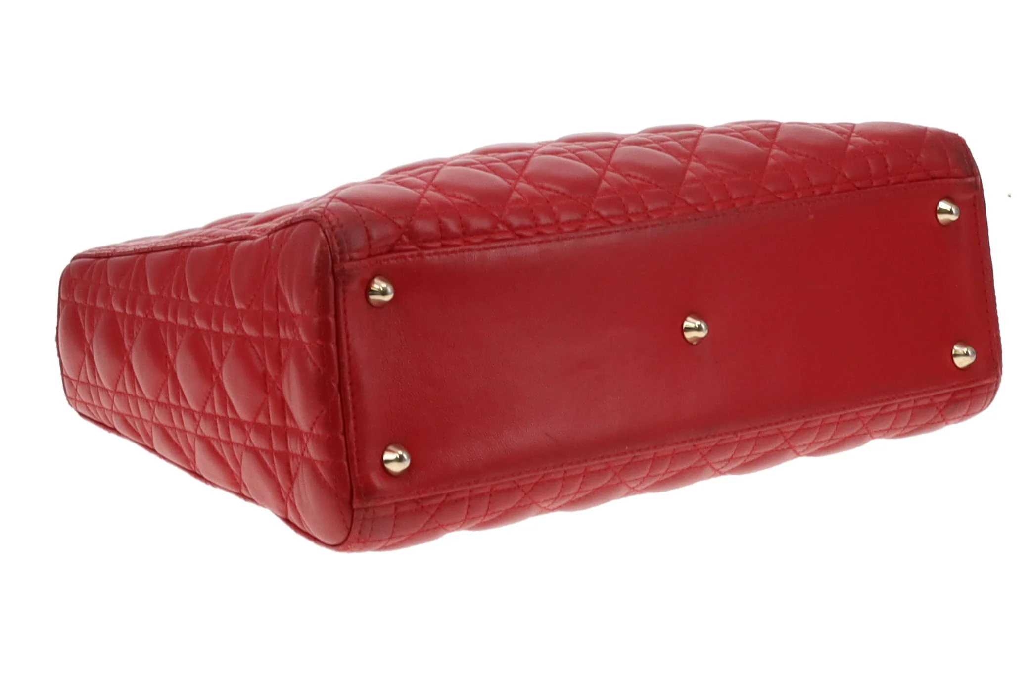 Dior Lady Dior Red Lambskin Large 2013 - Image 13