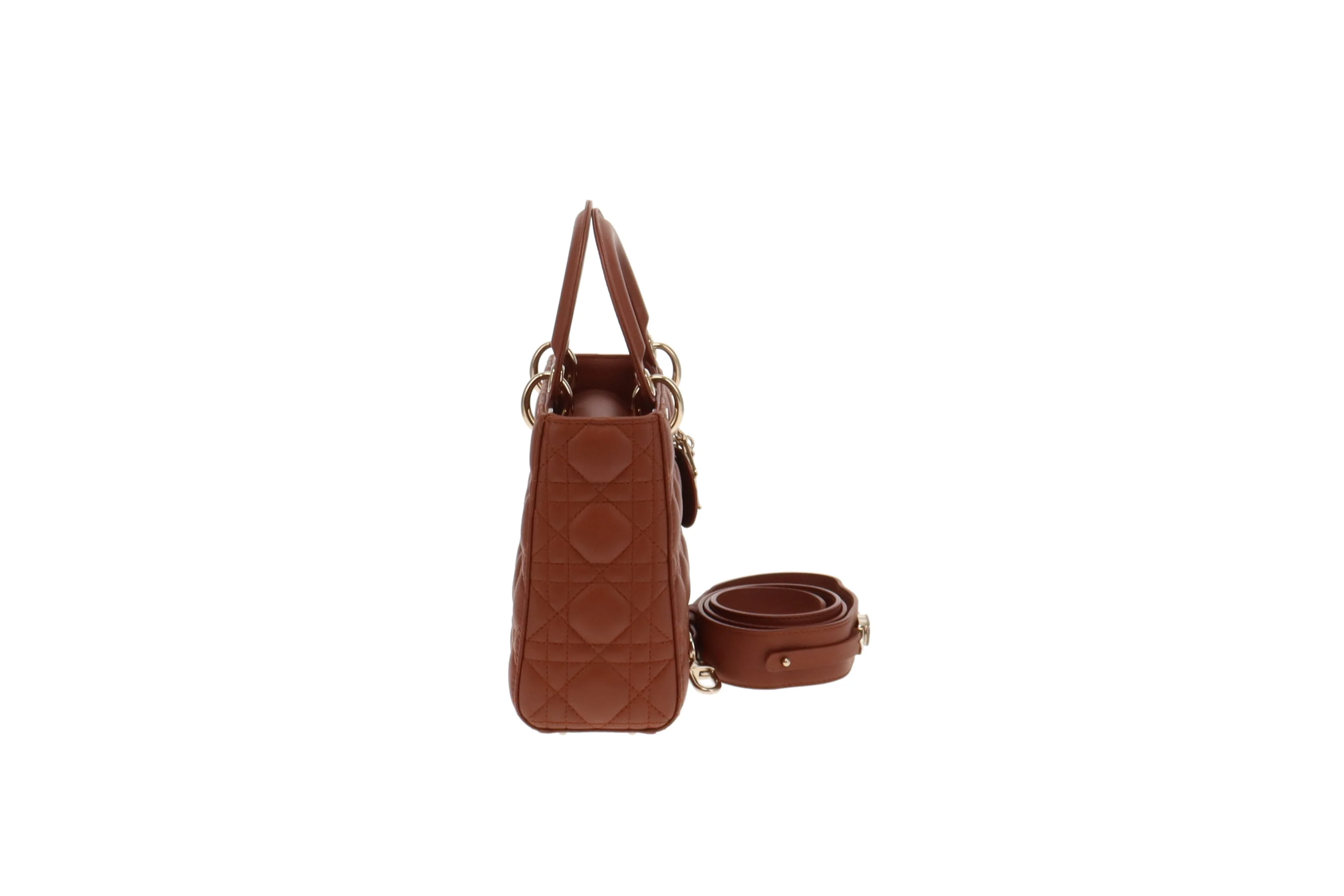 Dior Lady Dior Rust Cannage Lambskin Small MYABC - Image 5