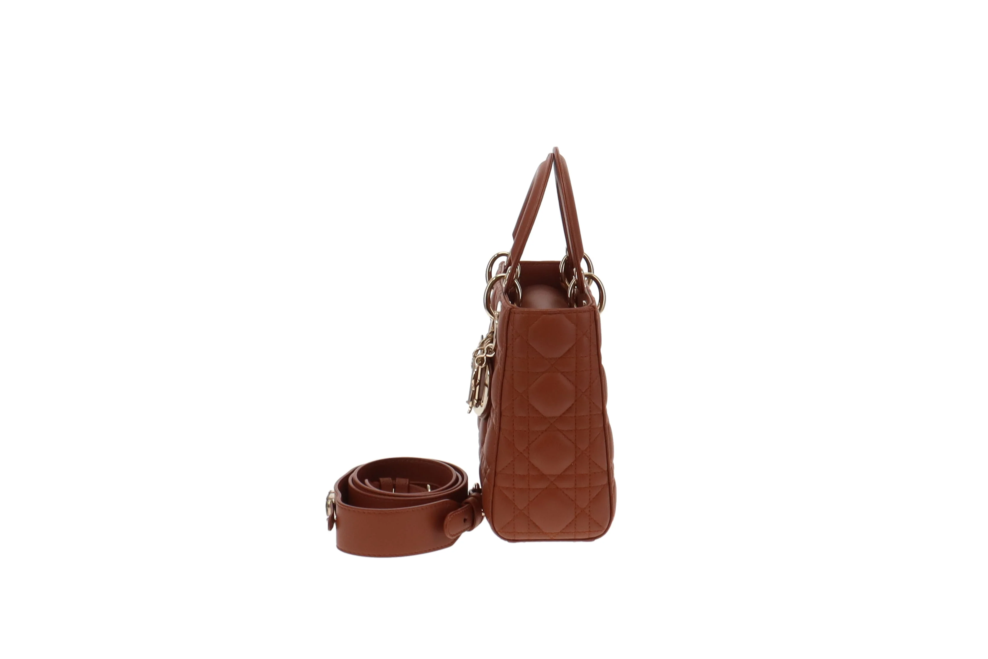 Dior Lady Dior Rust Cannage Lambskin Small MYABC - Image 7