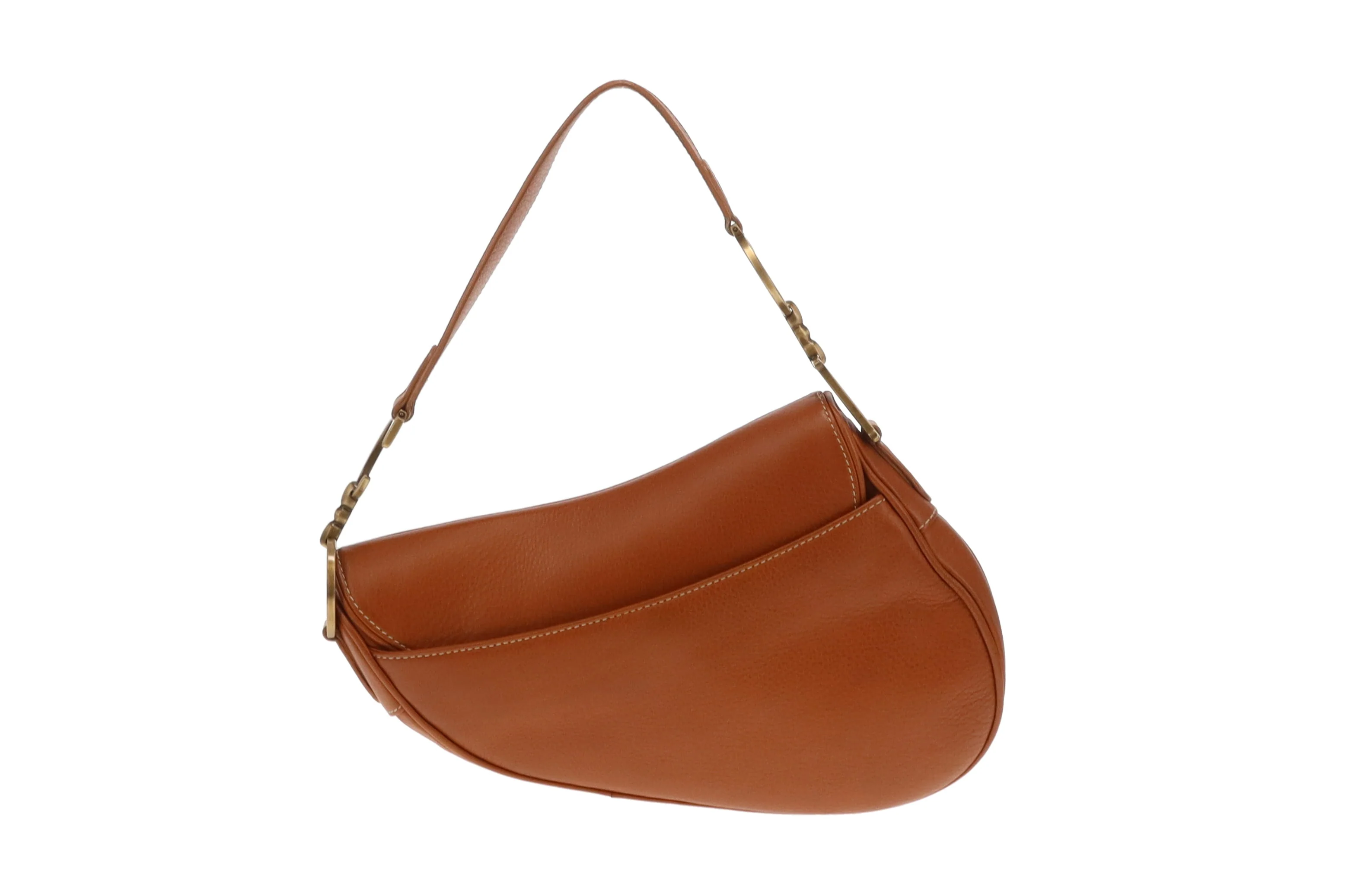 Dior Saddle Bag Tan Leather Vintage 2001 - Image 5