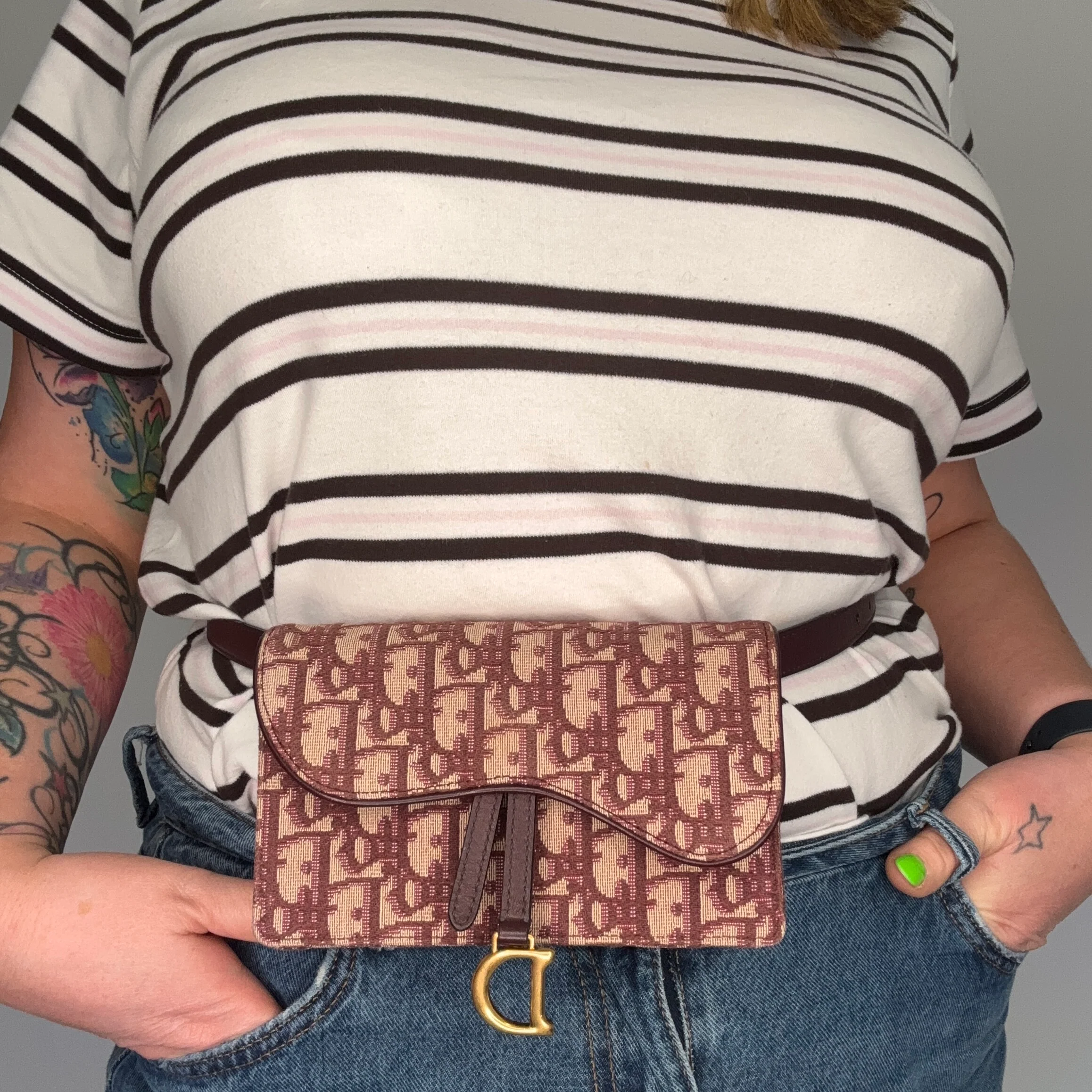Dior Saddle Rectangle Belt Pouch Red Oblique 2019 - Image 2