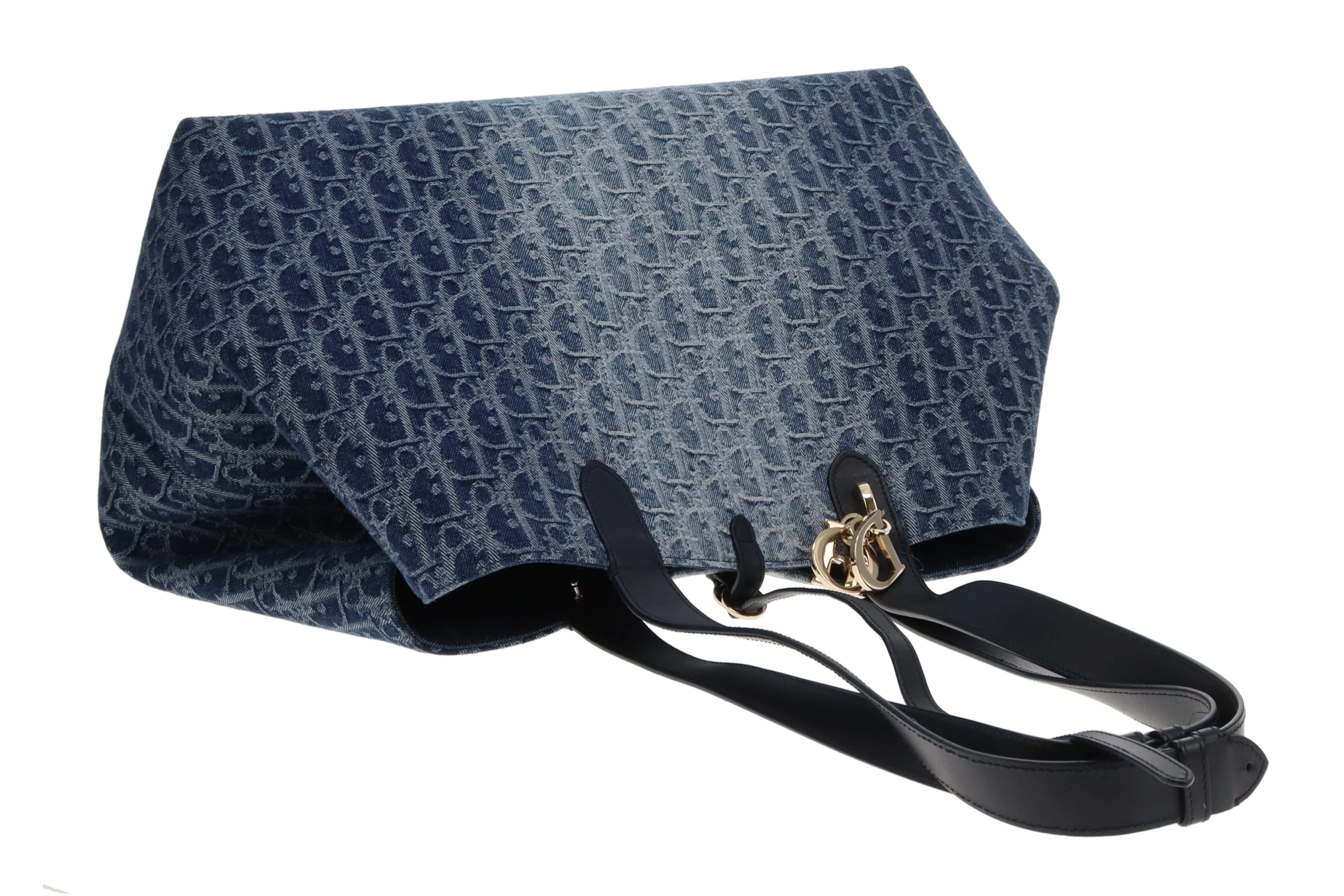 Dior Toujours Bag Large Blue Denim Oblique 2024 - Image 11