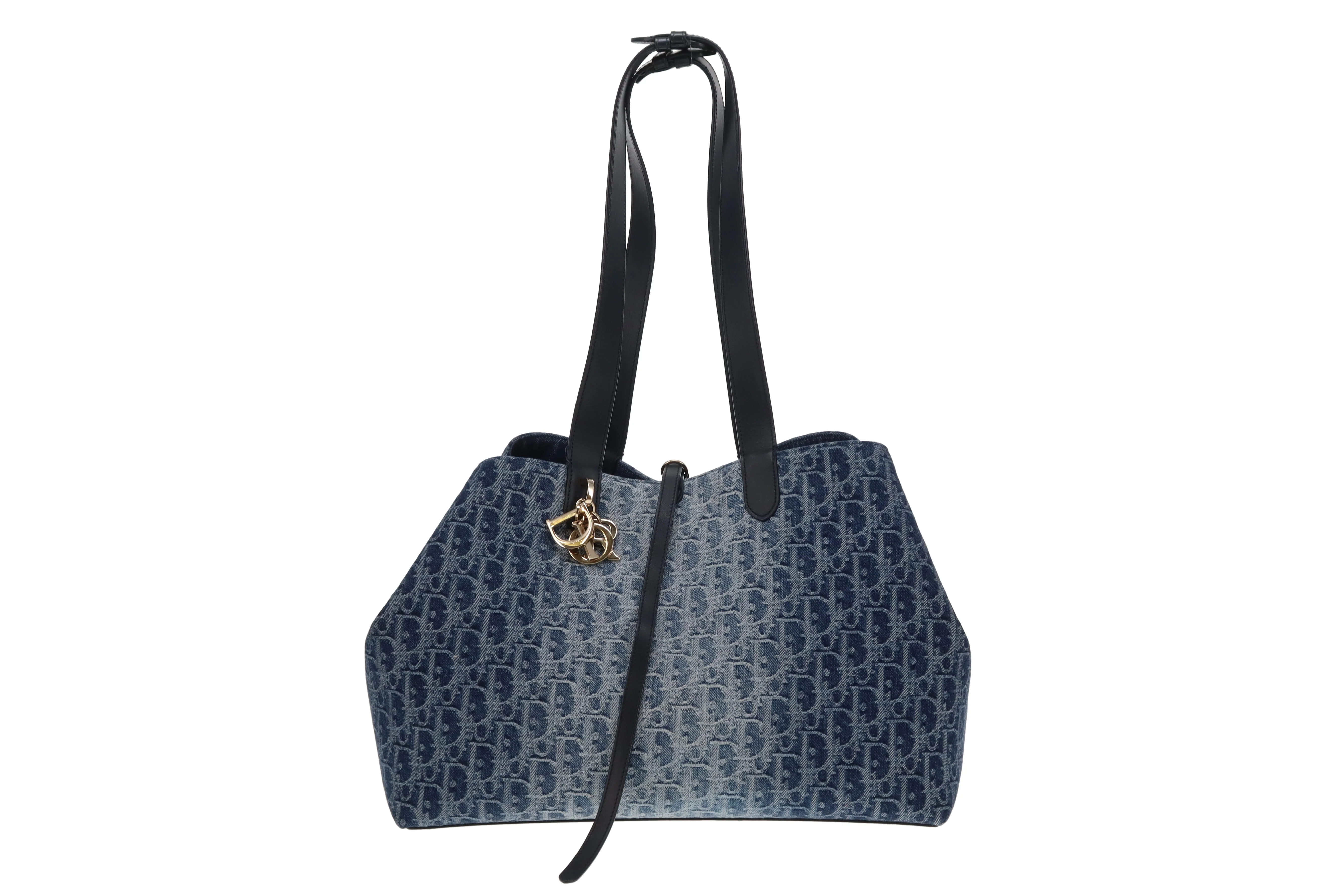 Dior Toujours Bag Large Blue Denim Oblique 2024 - Image 3