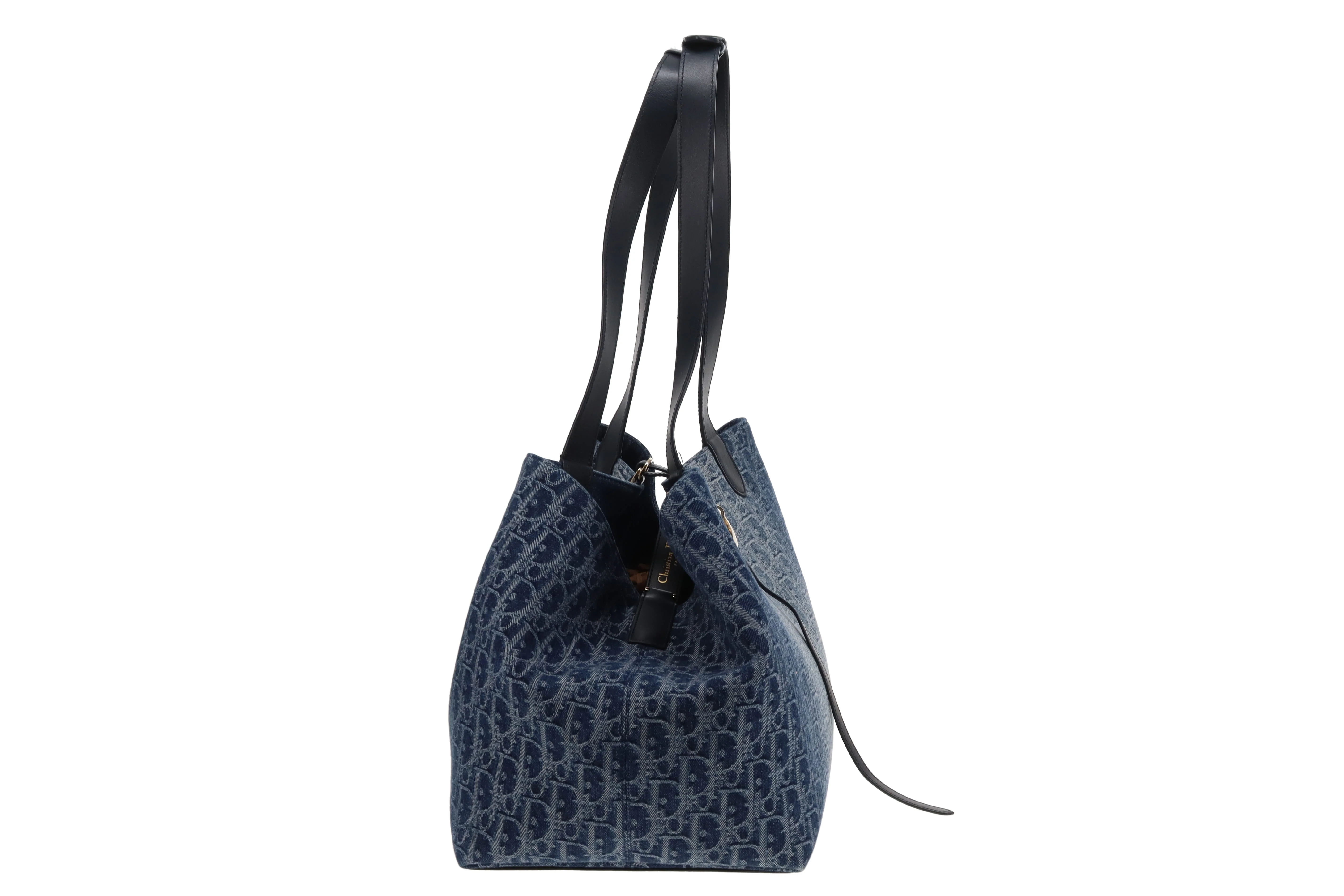 Dior Toujours Bag Large Blue Denim Oblique 2024 - Image 7