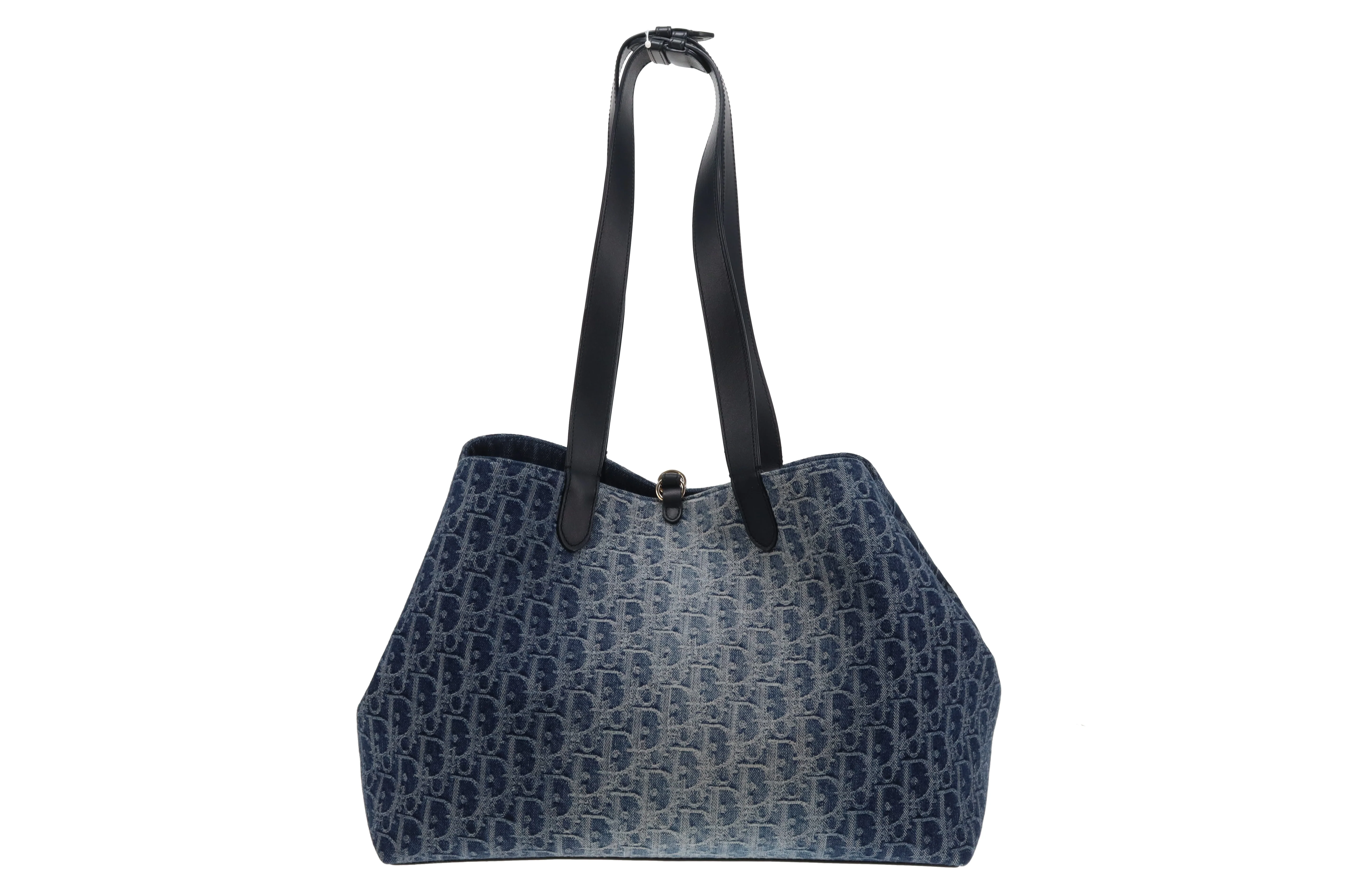 Dior Toujours Bag Large Blue Denim Oblique 2024 - Image 8
