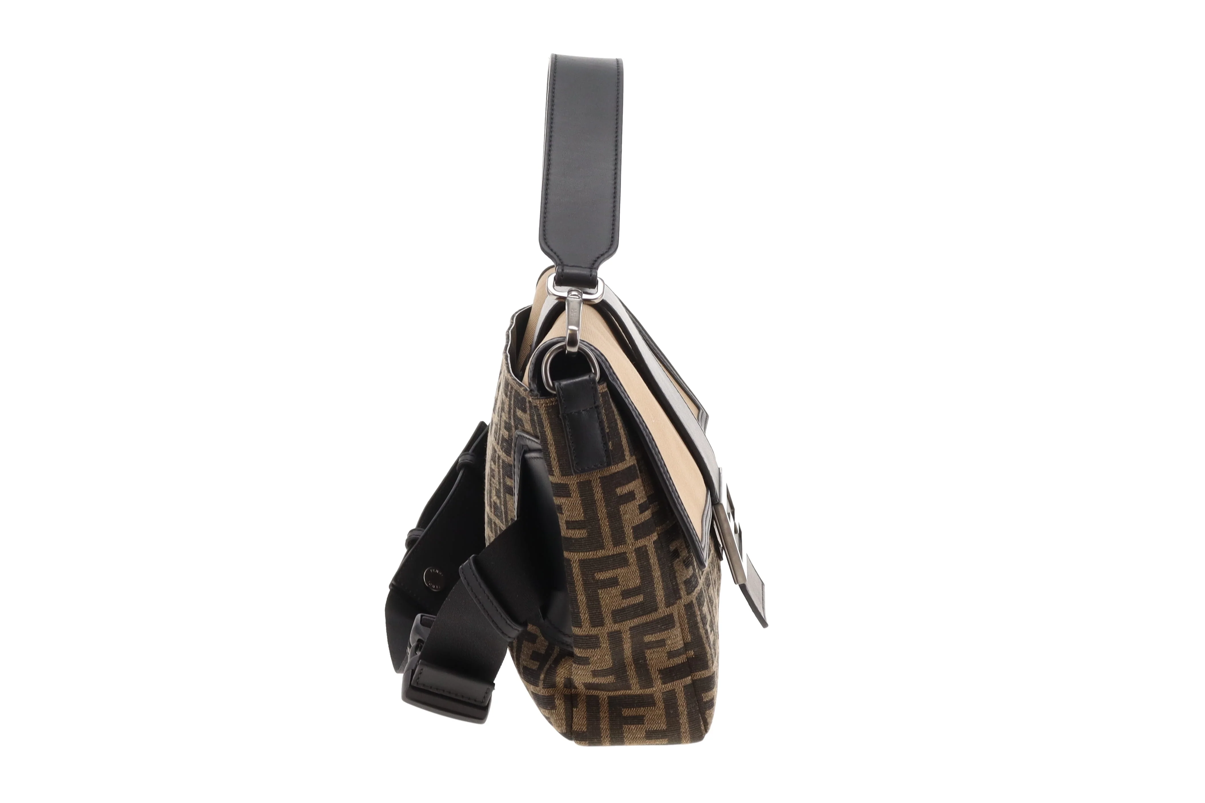 Fendi Baguette Large Convertible Belt Bag Zucca and Canvas - Image 4