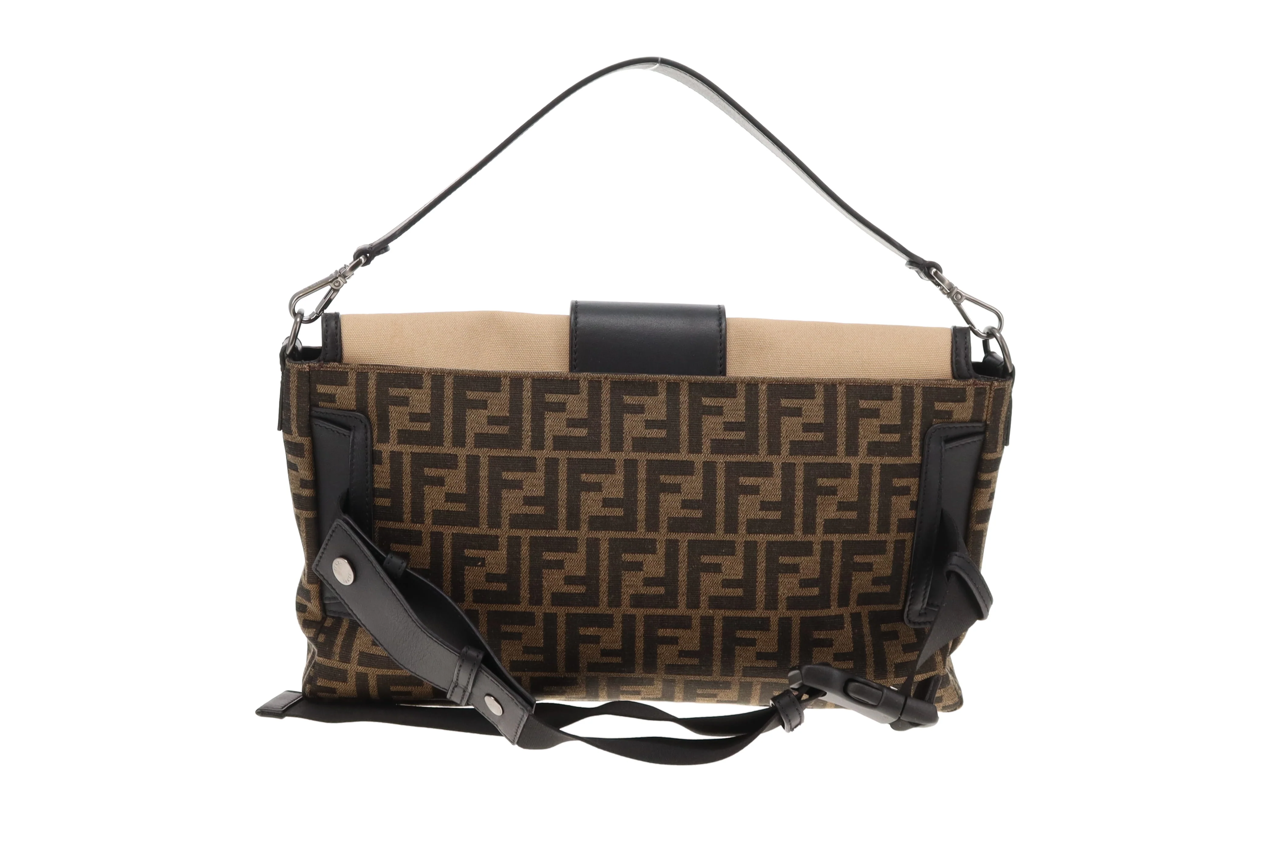 Fendi Baguette Large Convertible Belt Bag Zucca and Canvas - Image 5