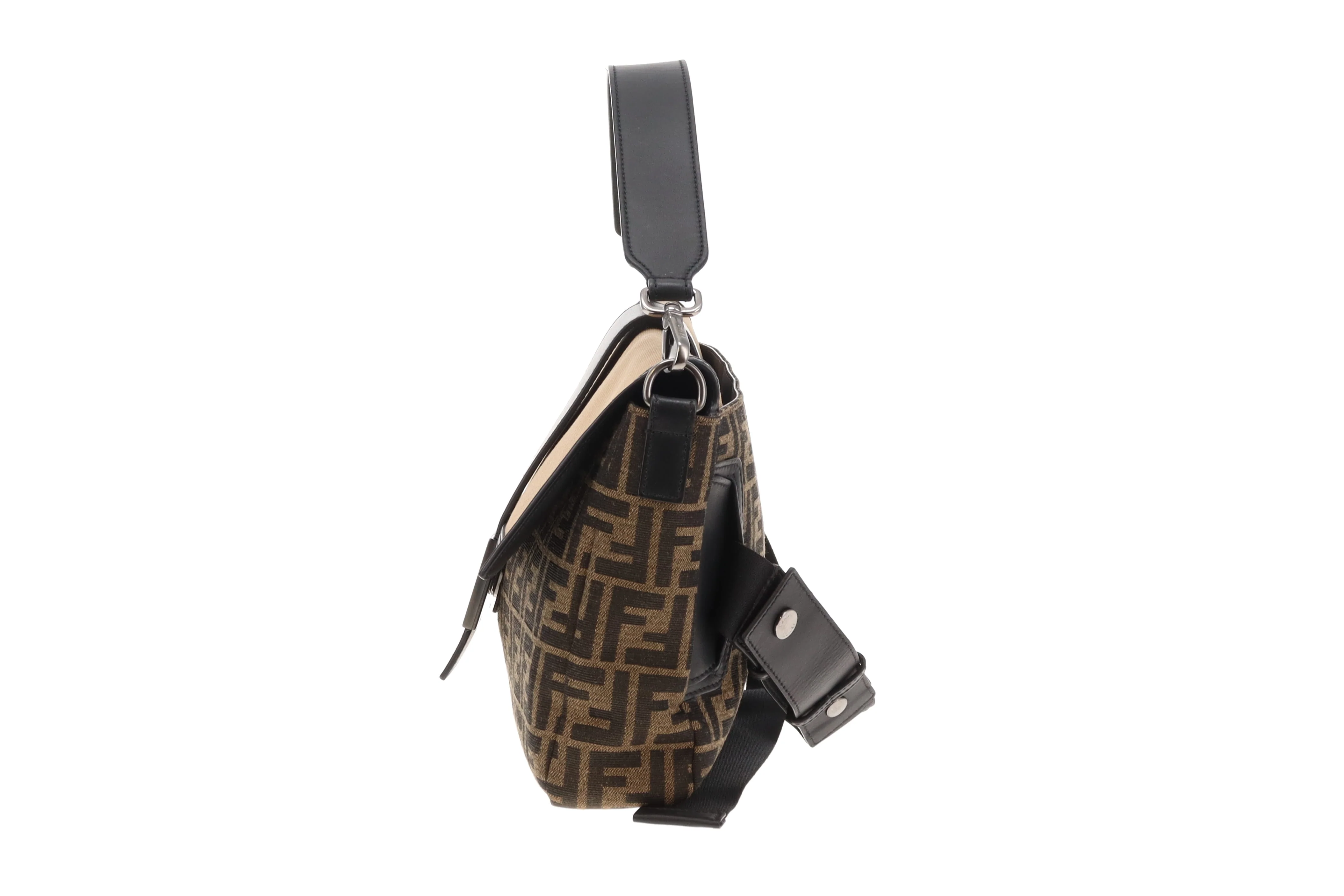Fendi Baguette Large Convertible Belt Bag Zucca and Canvas - Image 6