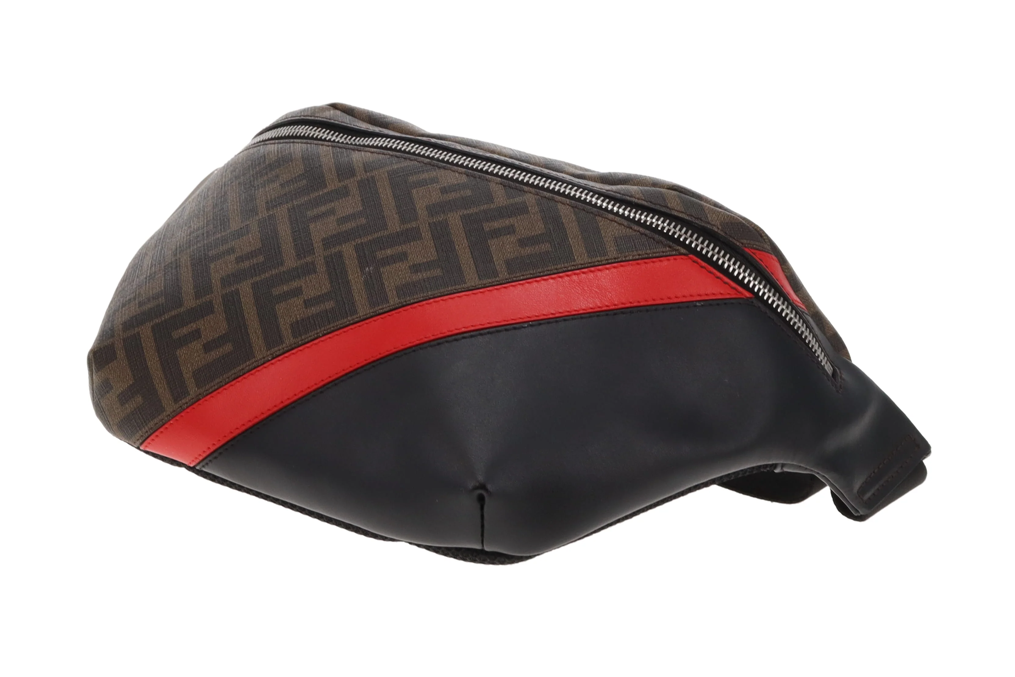 Fendi Belt Bag Zucca and Navy/Red Stripe - Image 9
