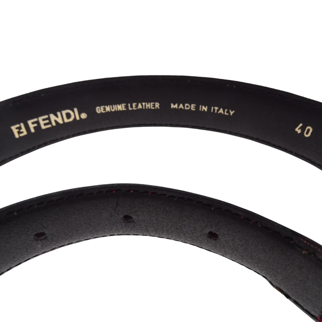 Fendi Belt Leopard/Red Vintage (very small fit) - Image 3