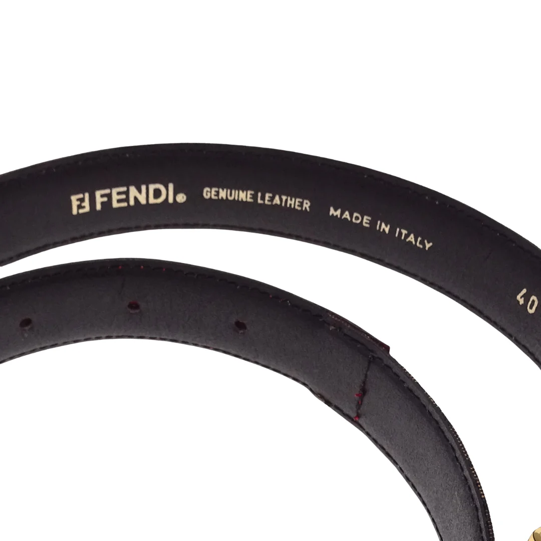 Fendi Belt Leopard/Red Vintage (very small fit) - Image 5