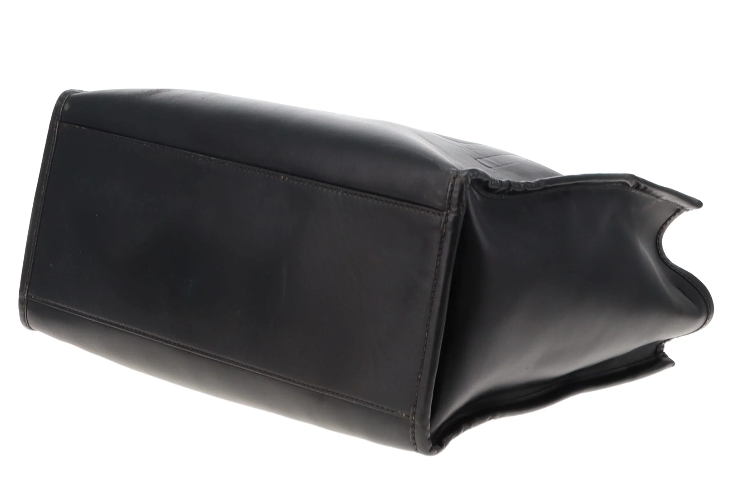 Fendi Black Calfskin Medium Sunshine Tote with Strap - Image 11