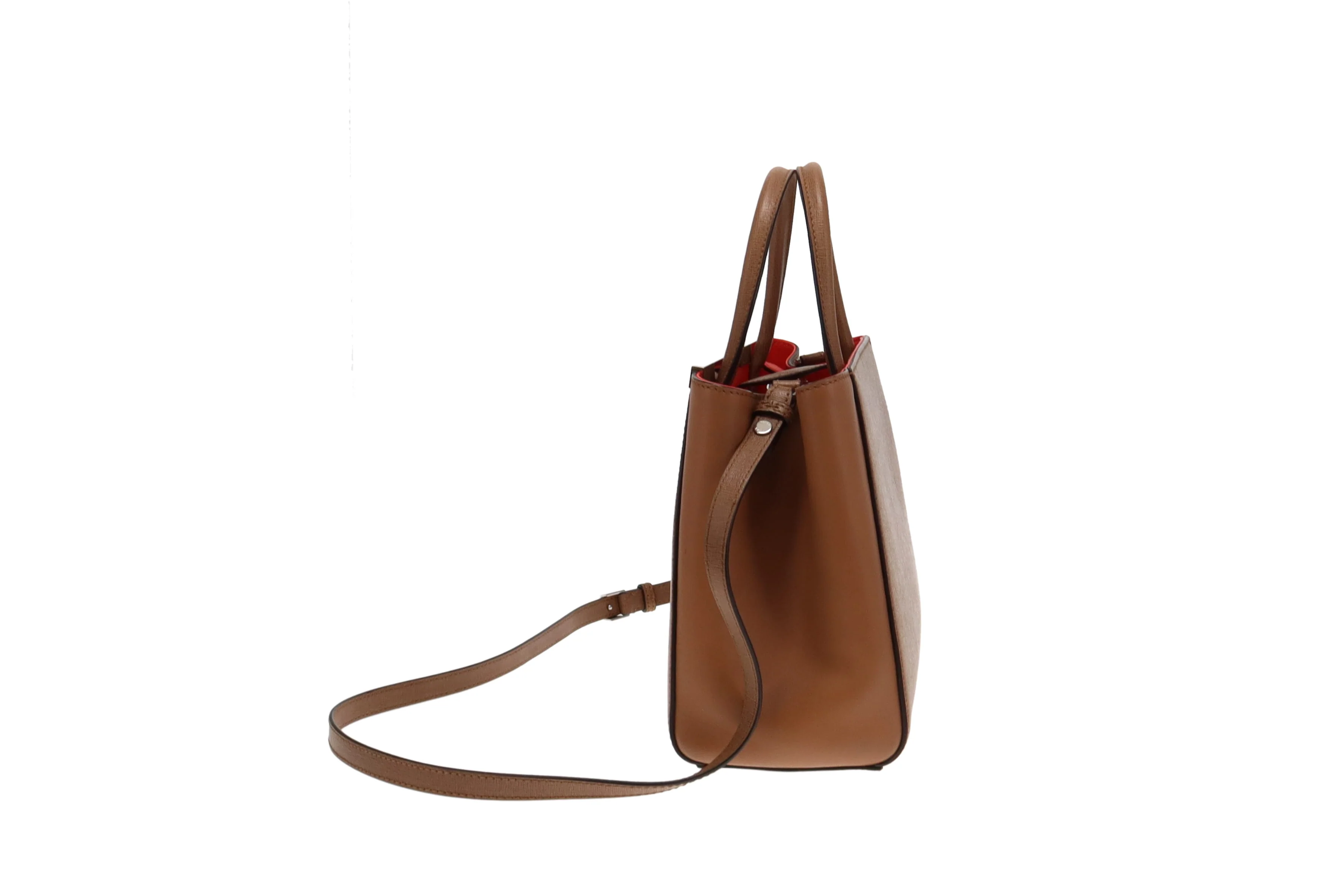 Fendi Tan Leather With Orange Interior Petite 2Jour - Image 8
