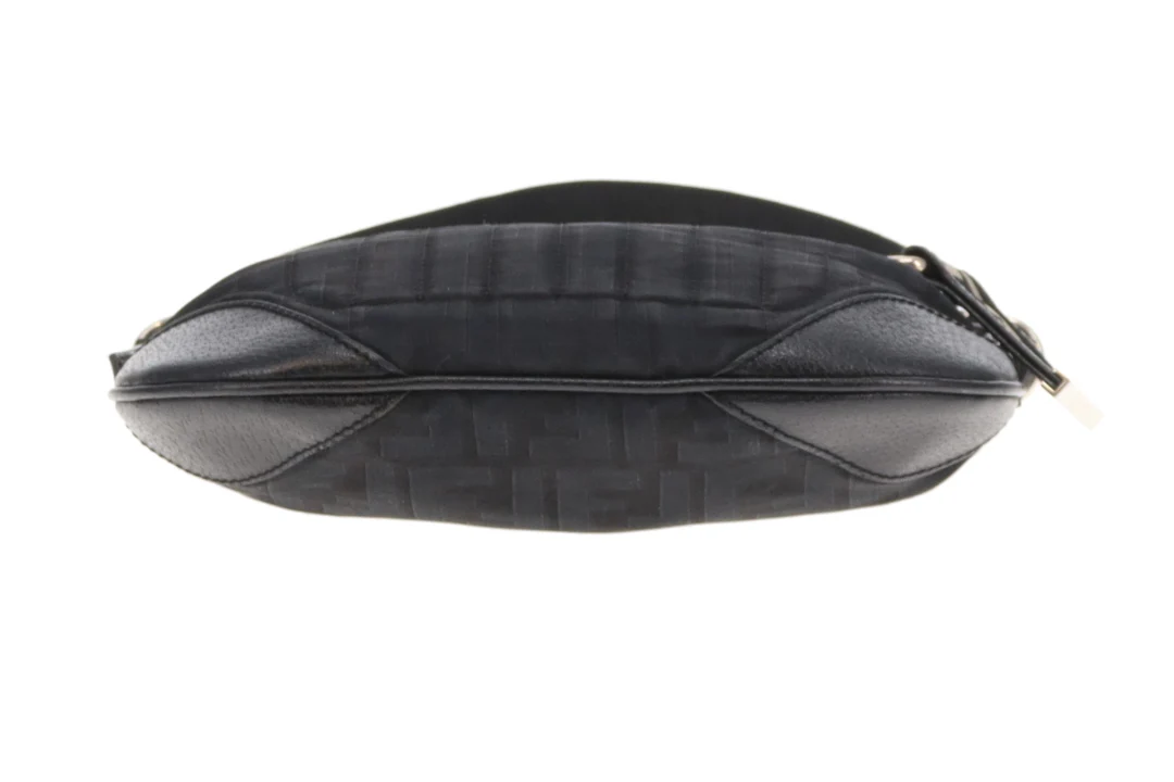 Fendi Vintage Black Zucca Shoulder Bag - Image 6