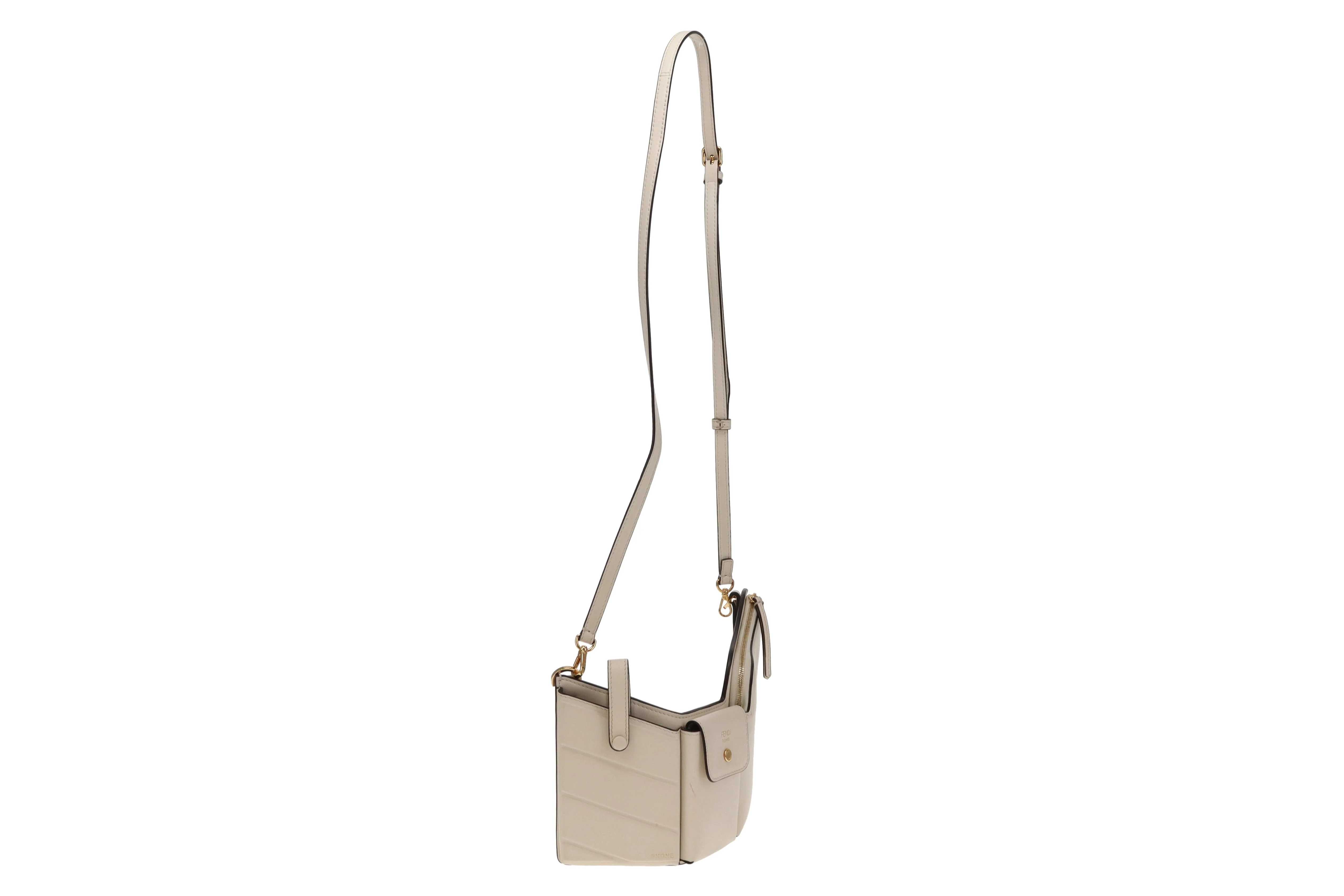 Fendi White Bustine 3 Pockets Crossbody Bag - Image 5