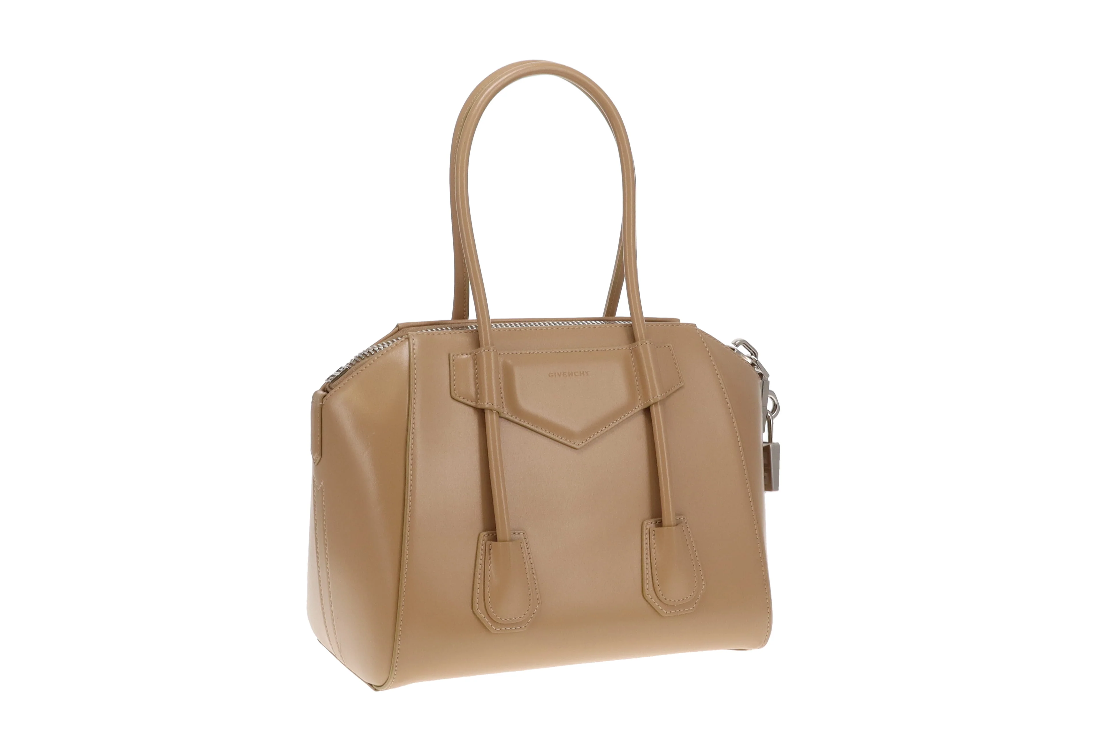 Givenchy Beige Cappuccino Small Antigona Lock Bag - Image 3