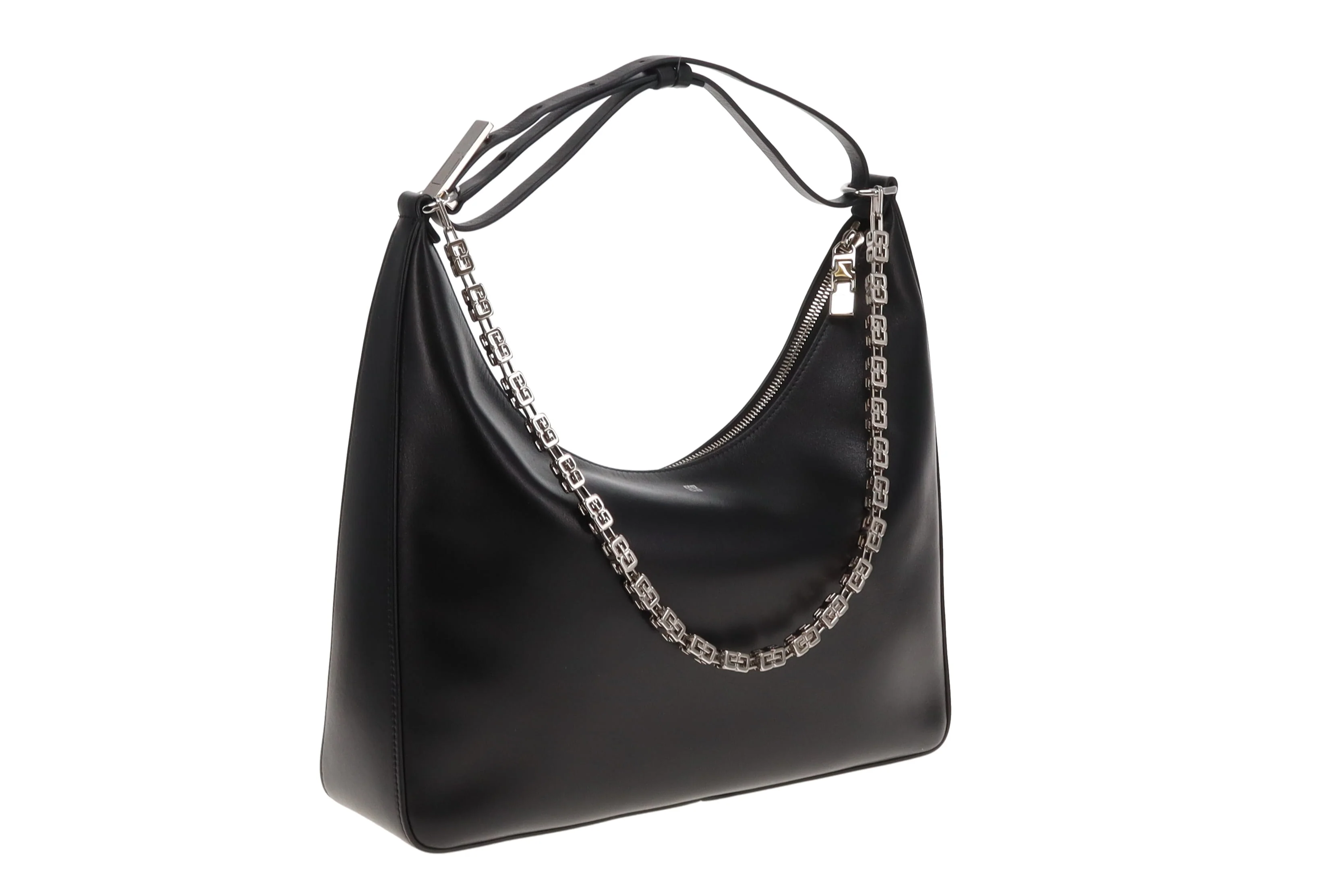 Givenchy Black Leather Moon Cut Out Shoulder Bag - Image 3