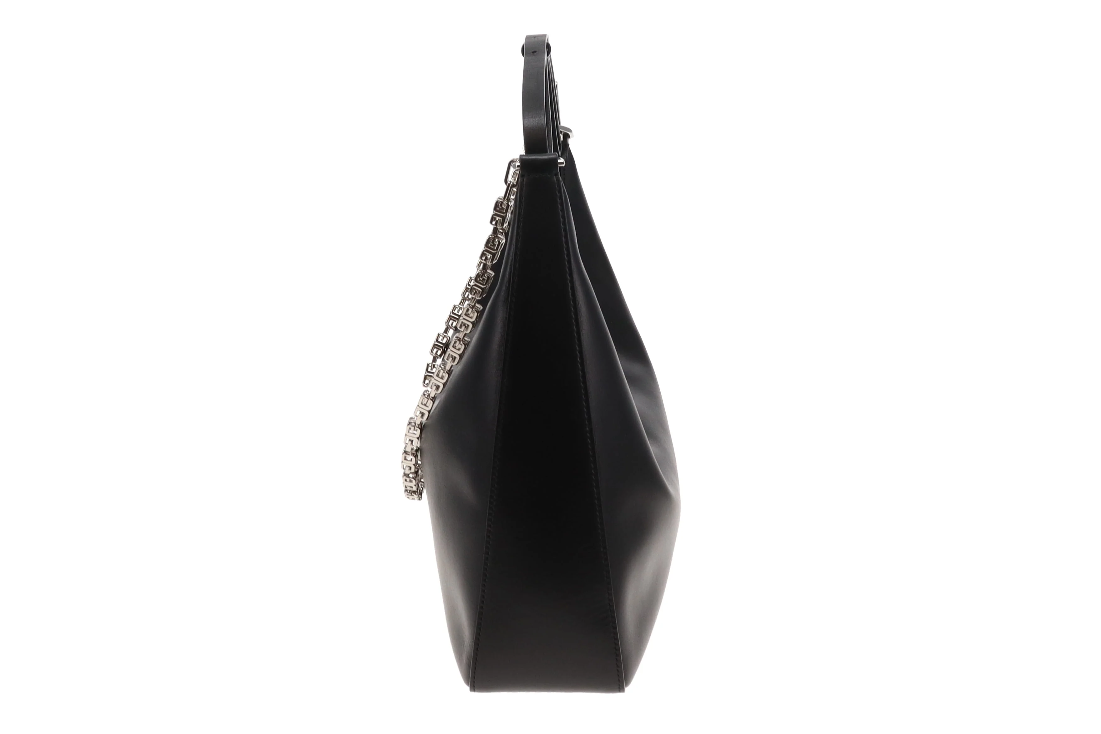Givenchy Black Leather Moon Cut Out Shoulder Bag - Image 6