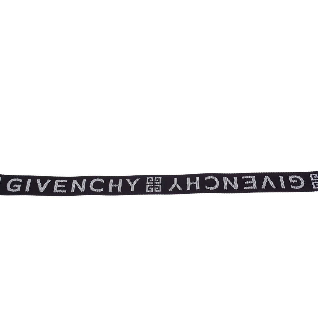Givenchy Black/White Logo Plate Buckle Belt - Image 6