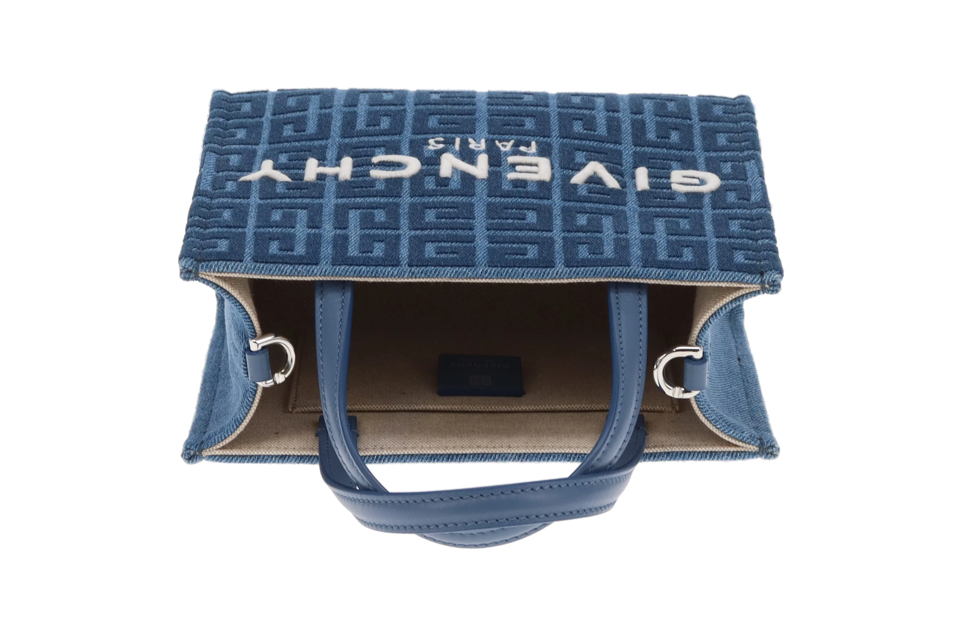 Givenchy G-Tote Mini Tote Bag Denim Blue - Image 9