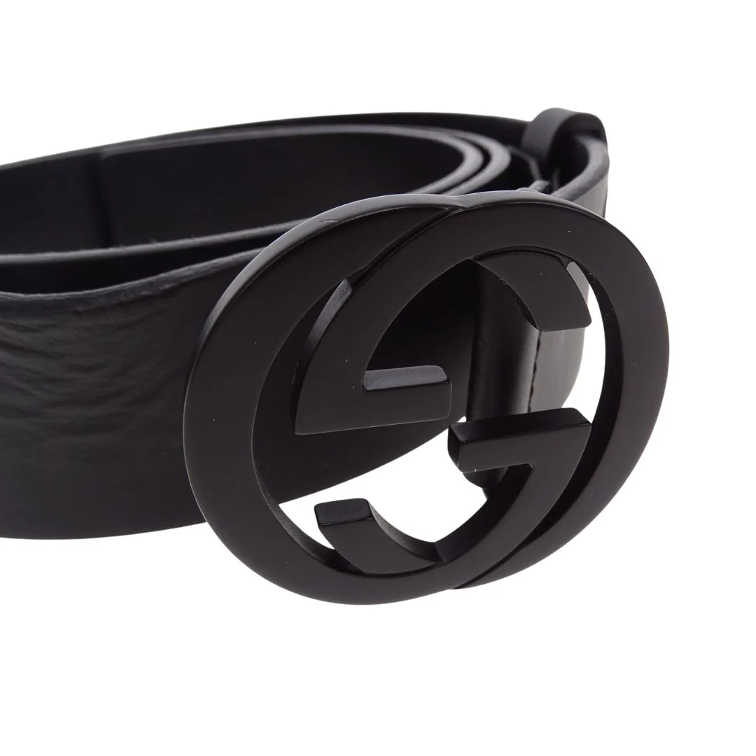 Gucci Belt All Black 90cm - Image 4
