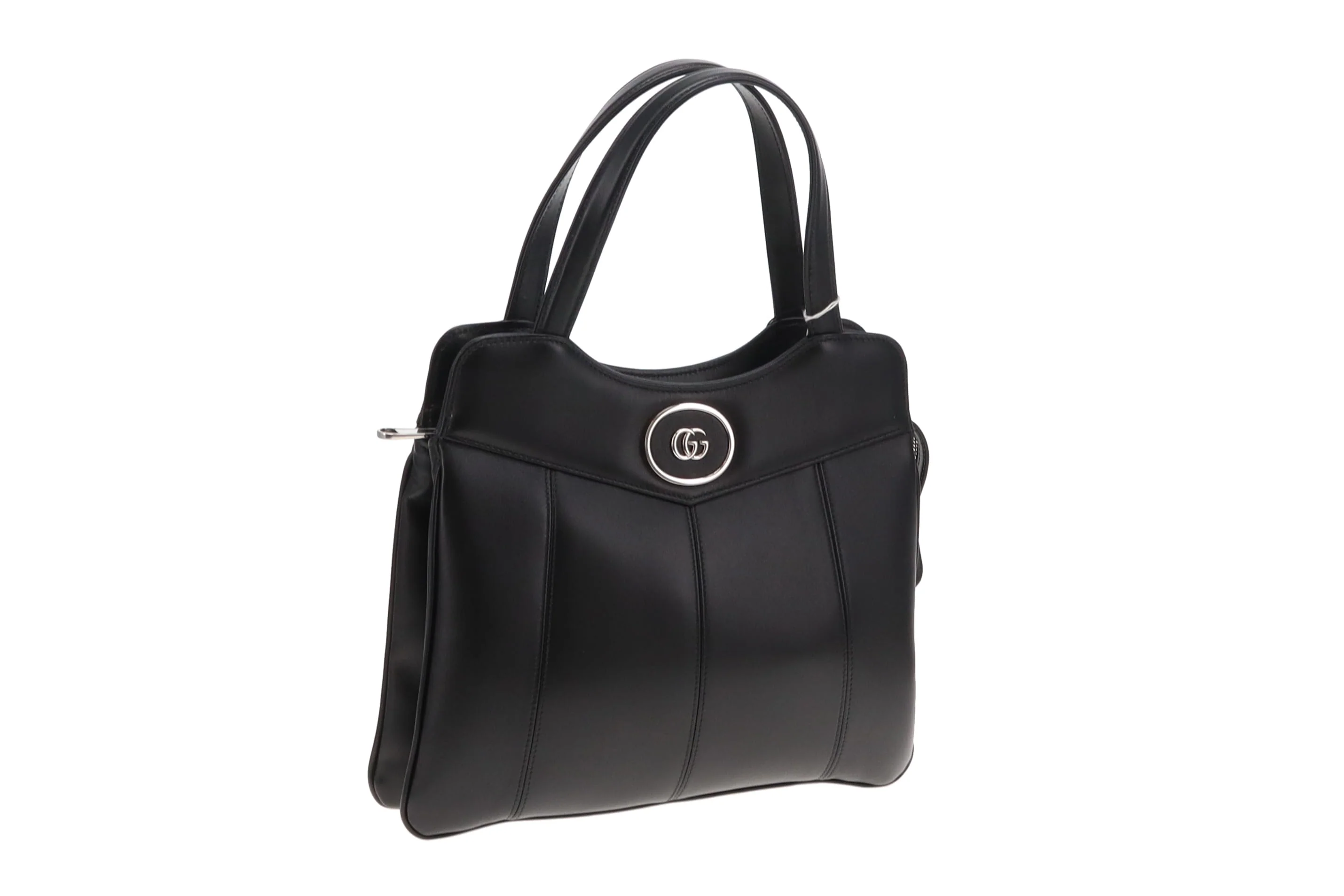 Gucci Black Leather SHW Petite GG Small Tote Bag - Image 4