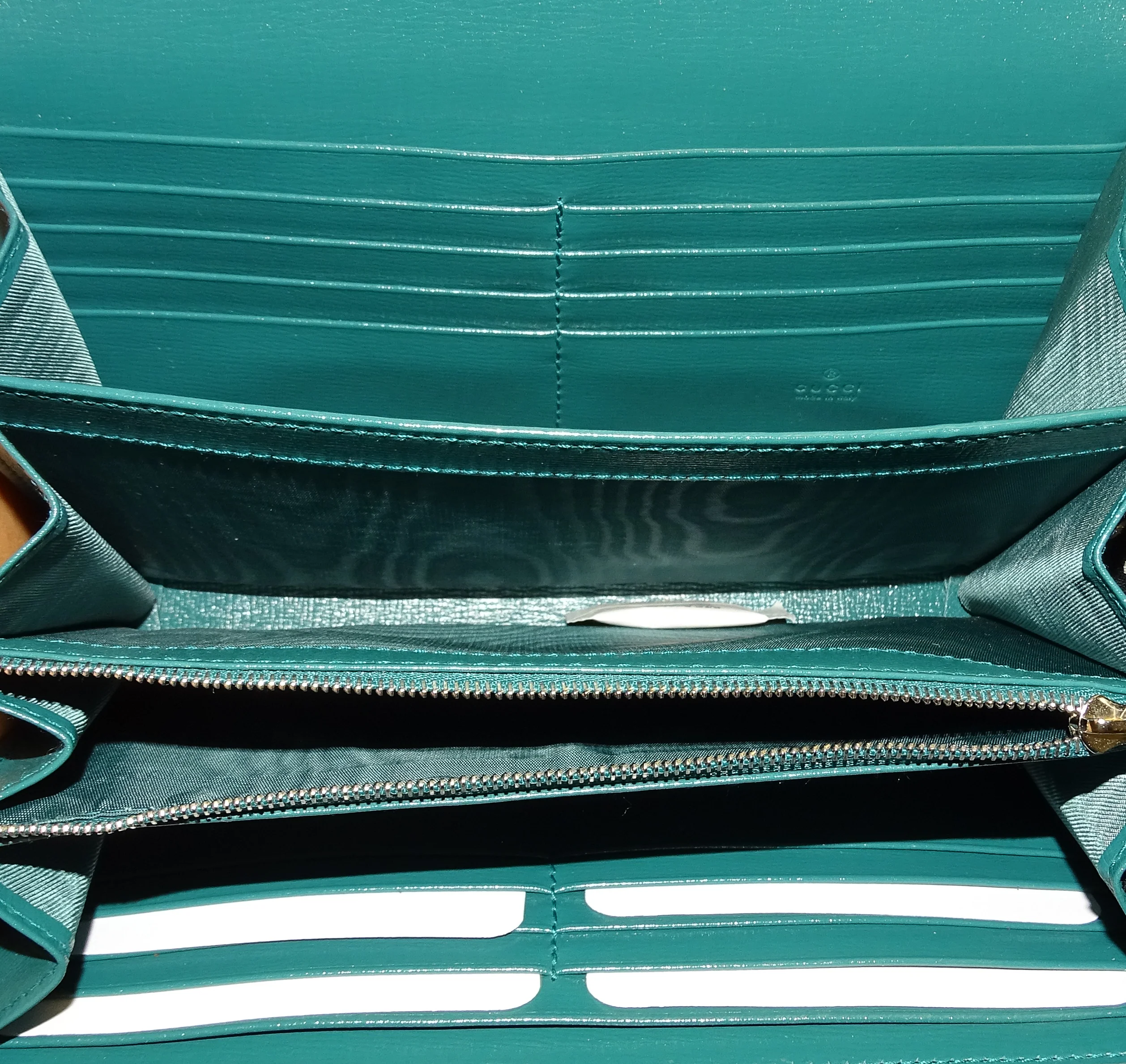 Gucci Blue & Green Dionysus Chain Wallet - Image 14