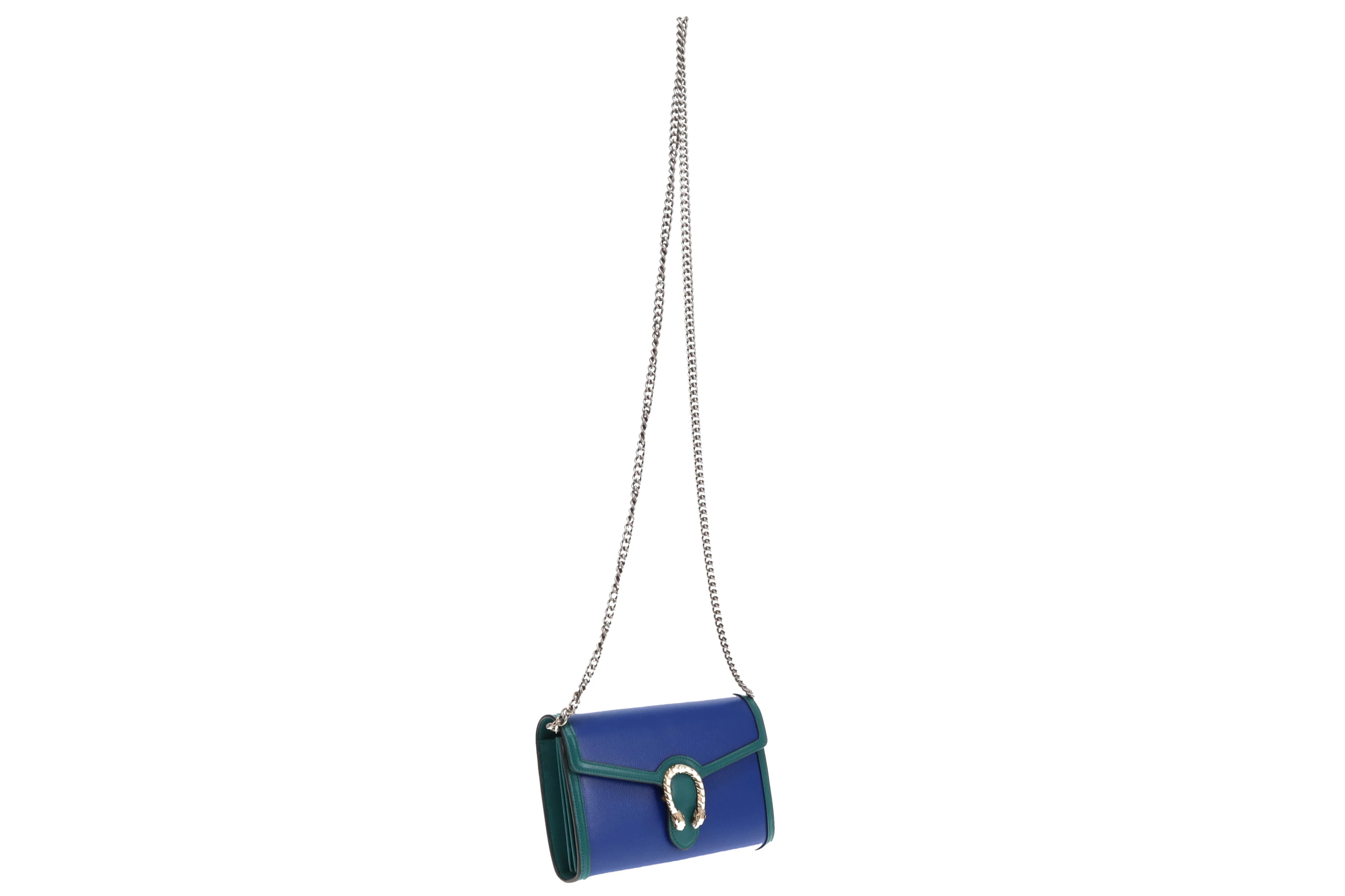 Gucci Blue & Green Dionysus Chain Wallet - Image 15
