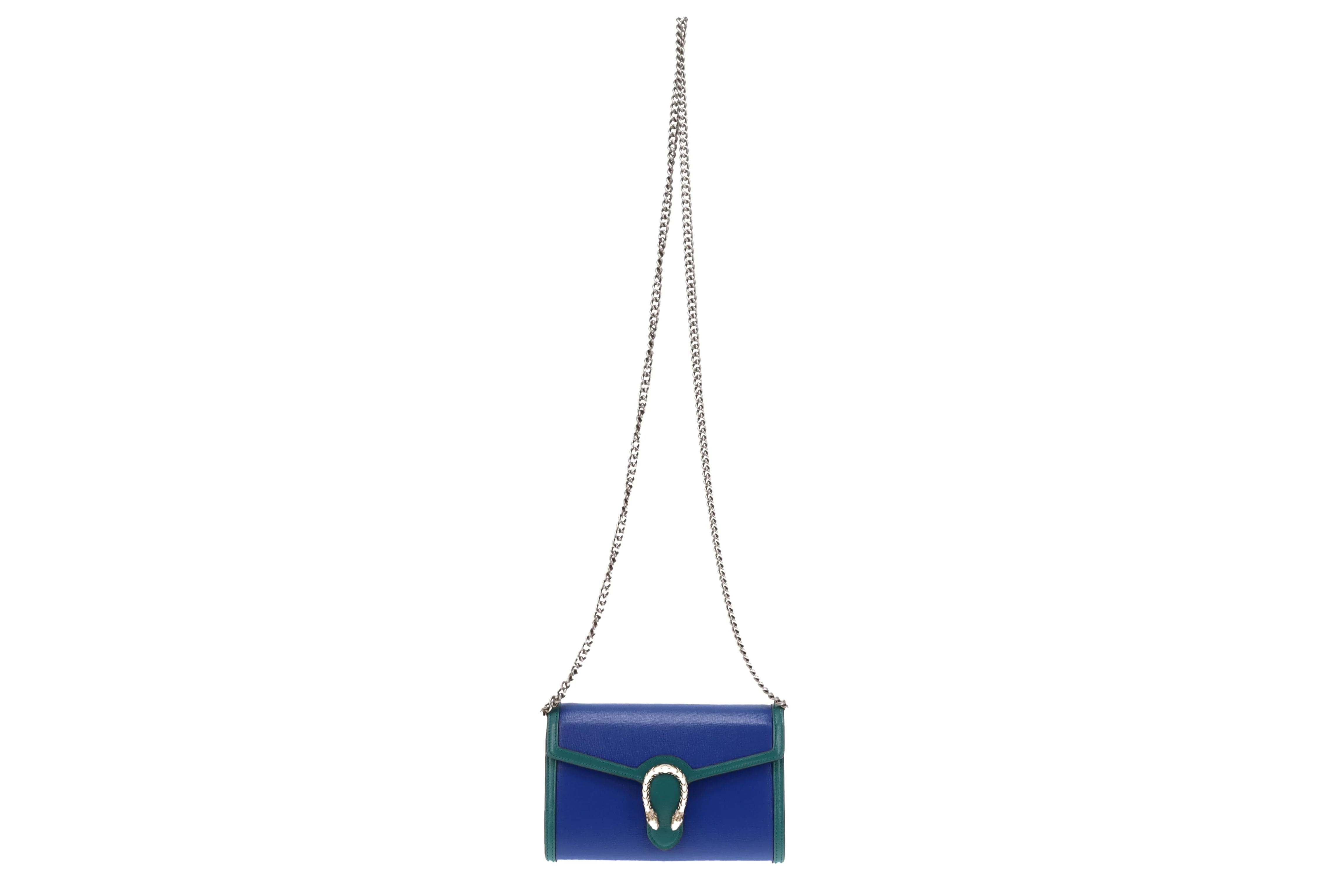 Gucci Blue & Green Dionysus Chain Wallet - Image 3