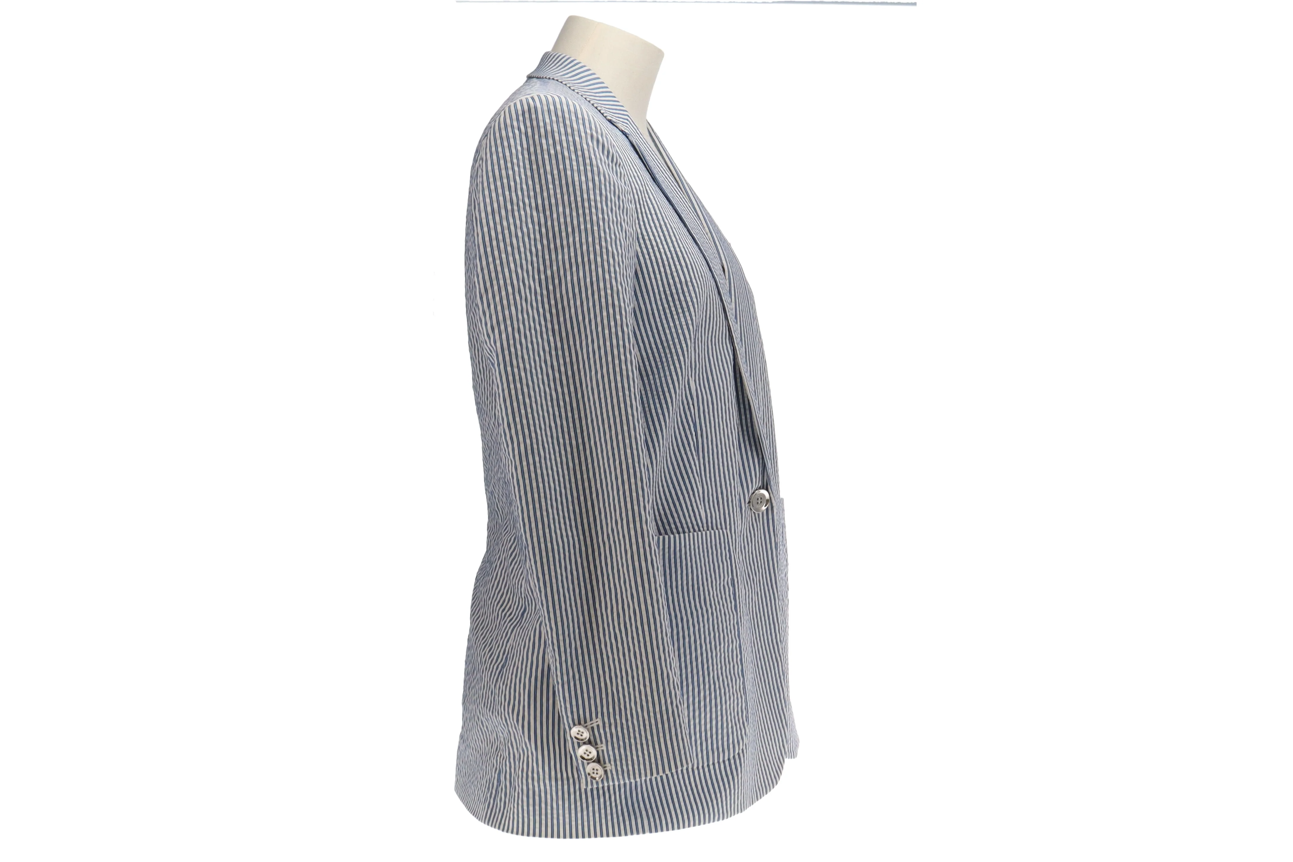 Gucci Blue Stripe Cotton Jacket - Image 3