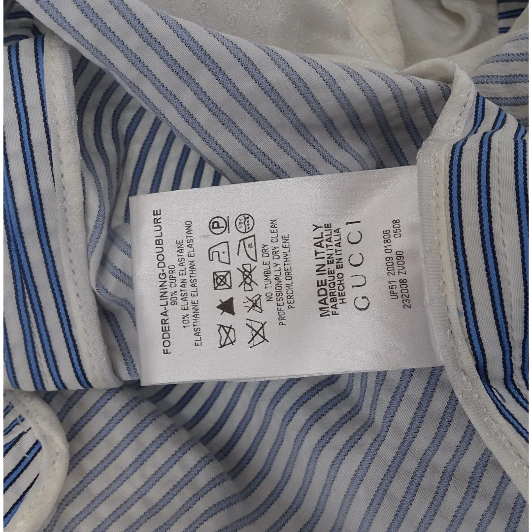 Gucci Blue Stripe Cotton Jacket - Image 6
