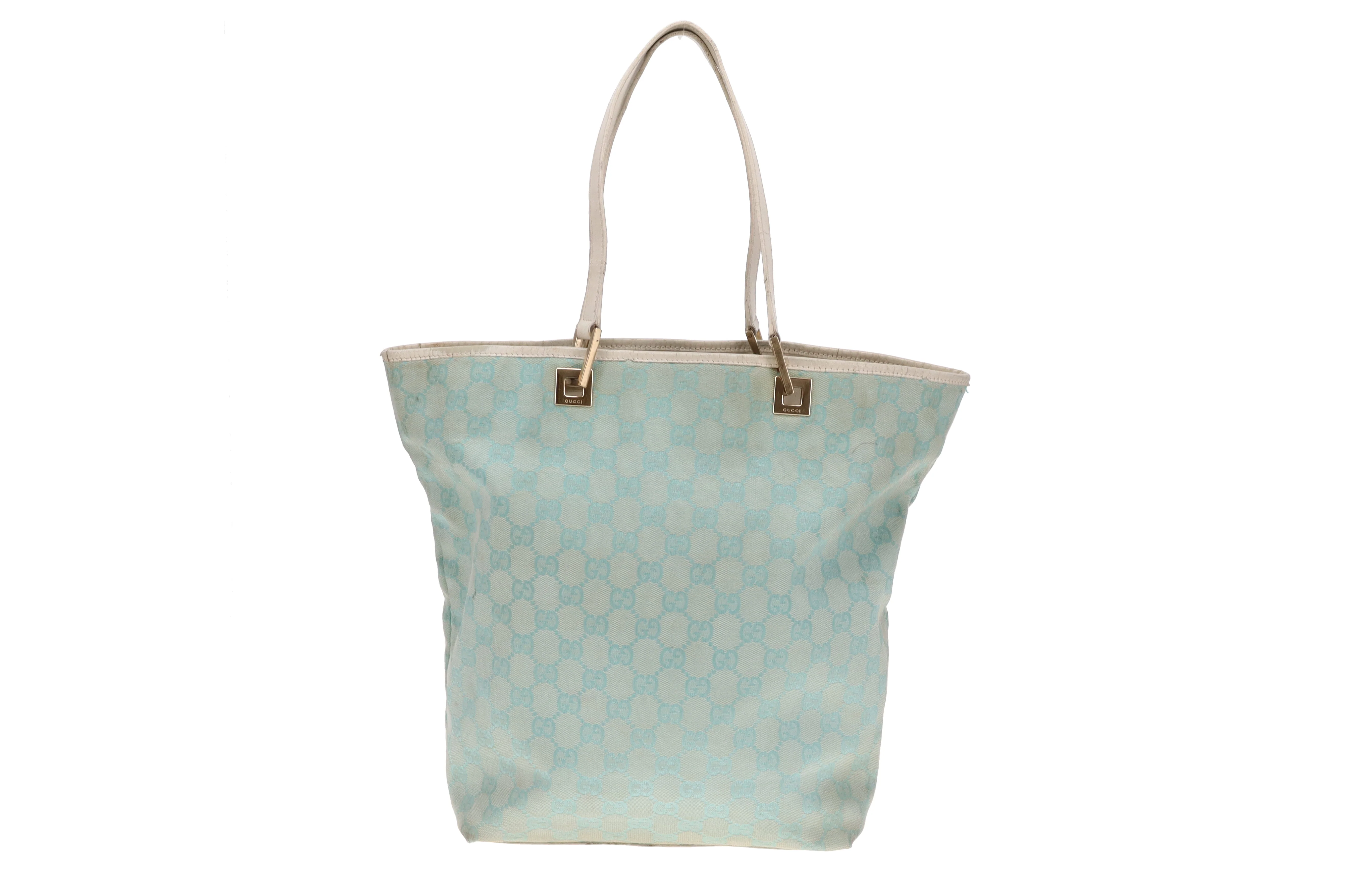Gucci Bucket Bag Turquoise GG Print Vintage