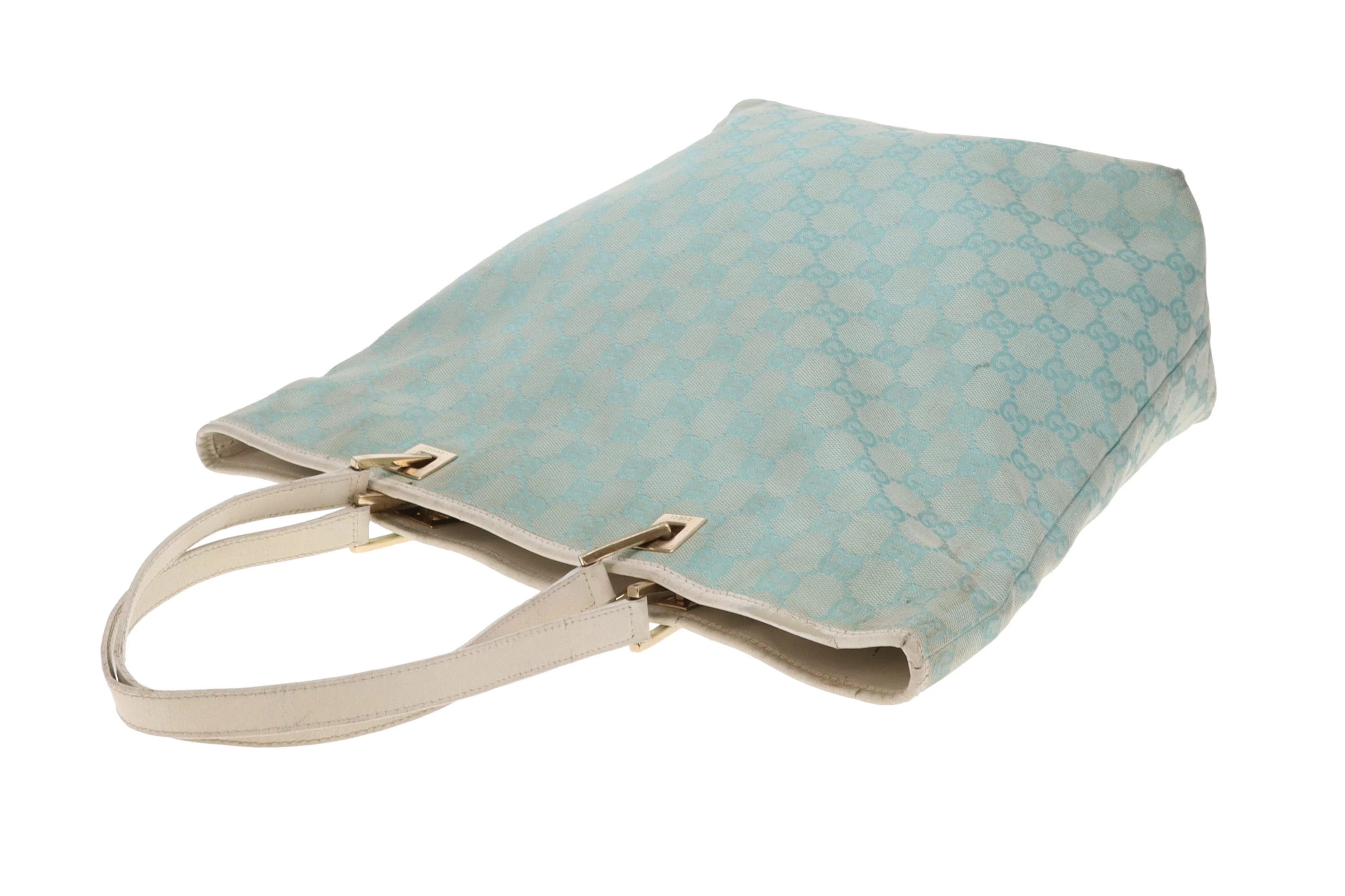 Gucci Bucket Bag Turquoise GG Print Vintage - Image 11