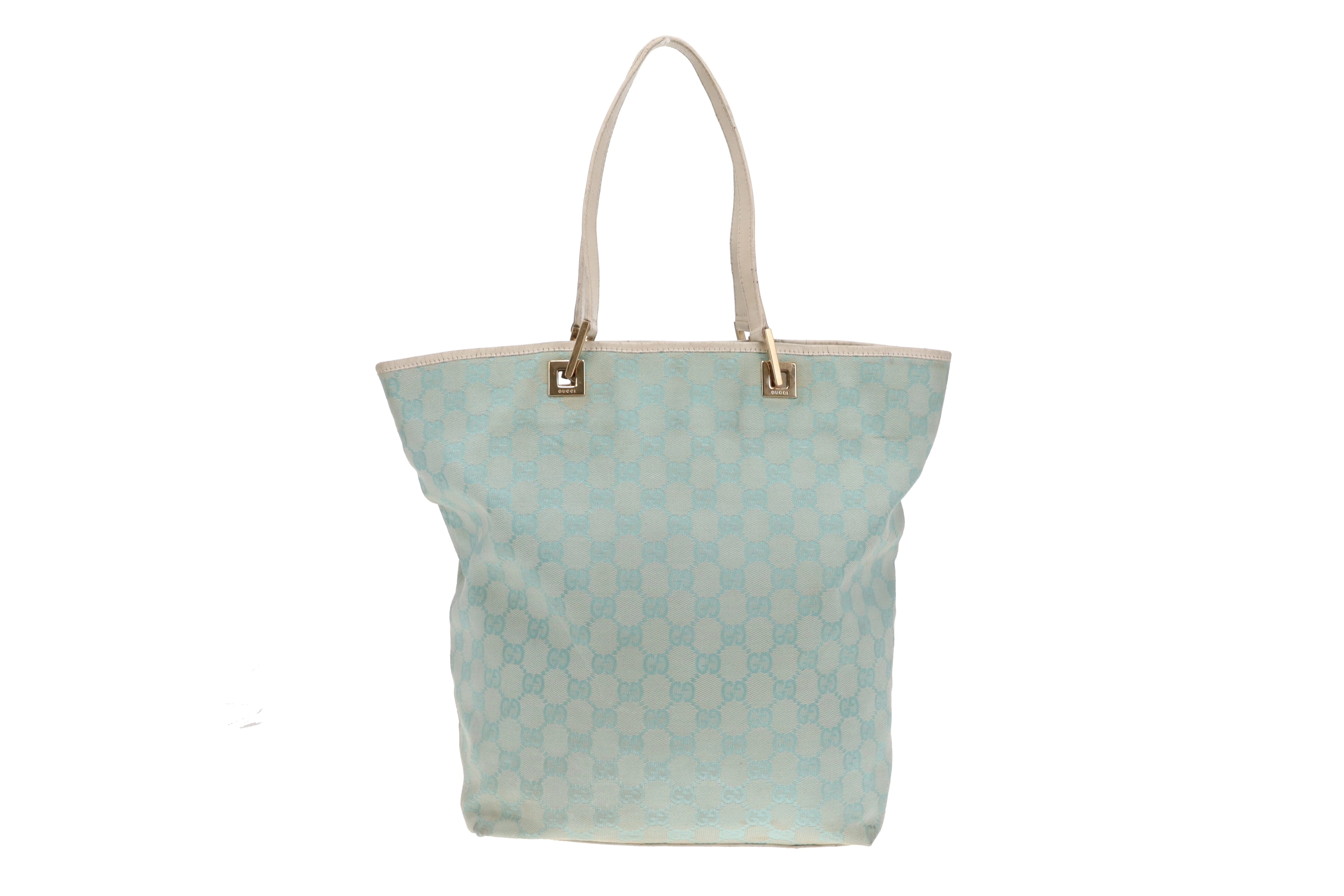 Gucci Bucket Bag Turquoise GG Print Vintage - Image 5