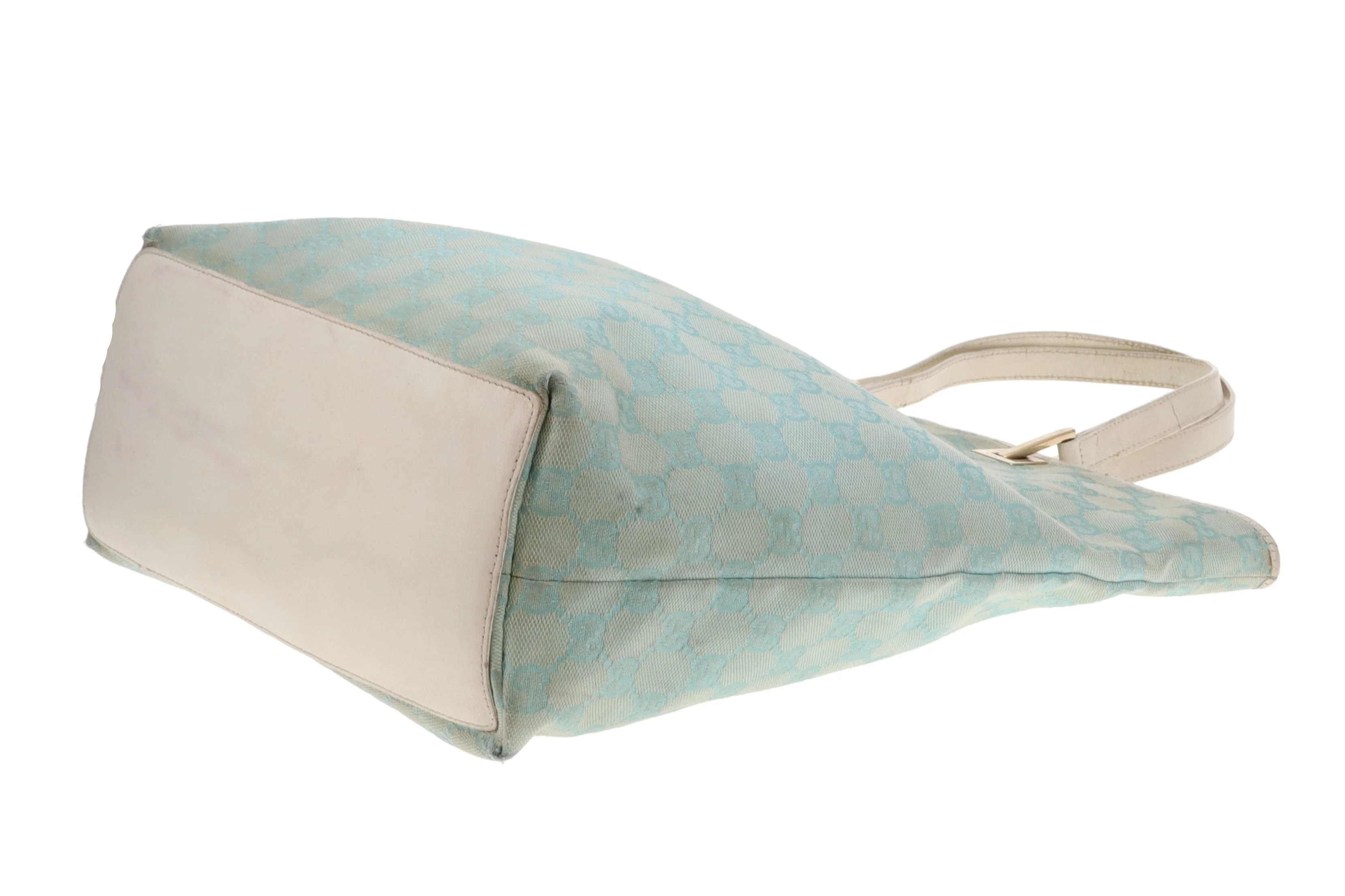 Gucci Bucket Bag Turquoise GG Print Vintage - Image 9