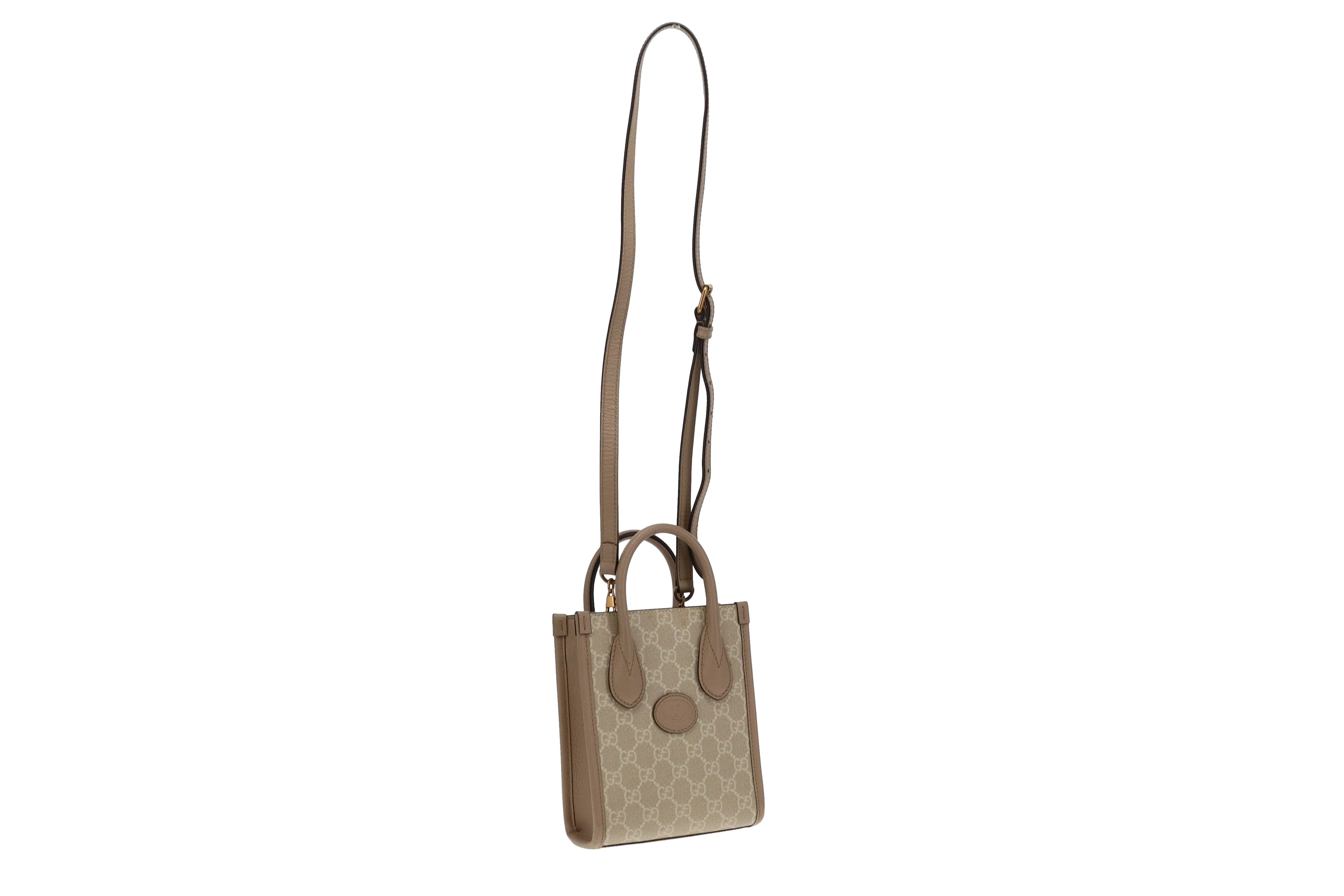 Gucci GG Supreme with Interlocking G Mini Tote Bag - Image 4