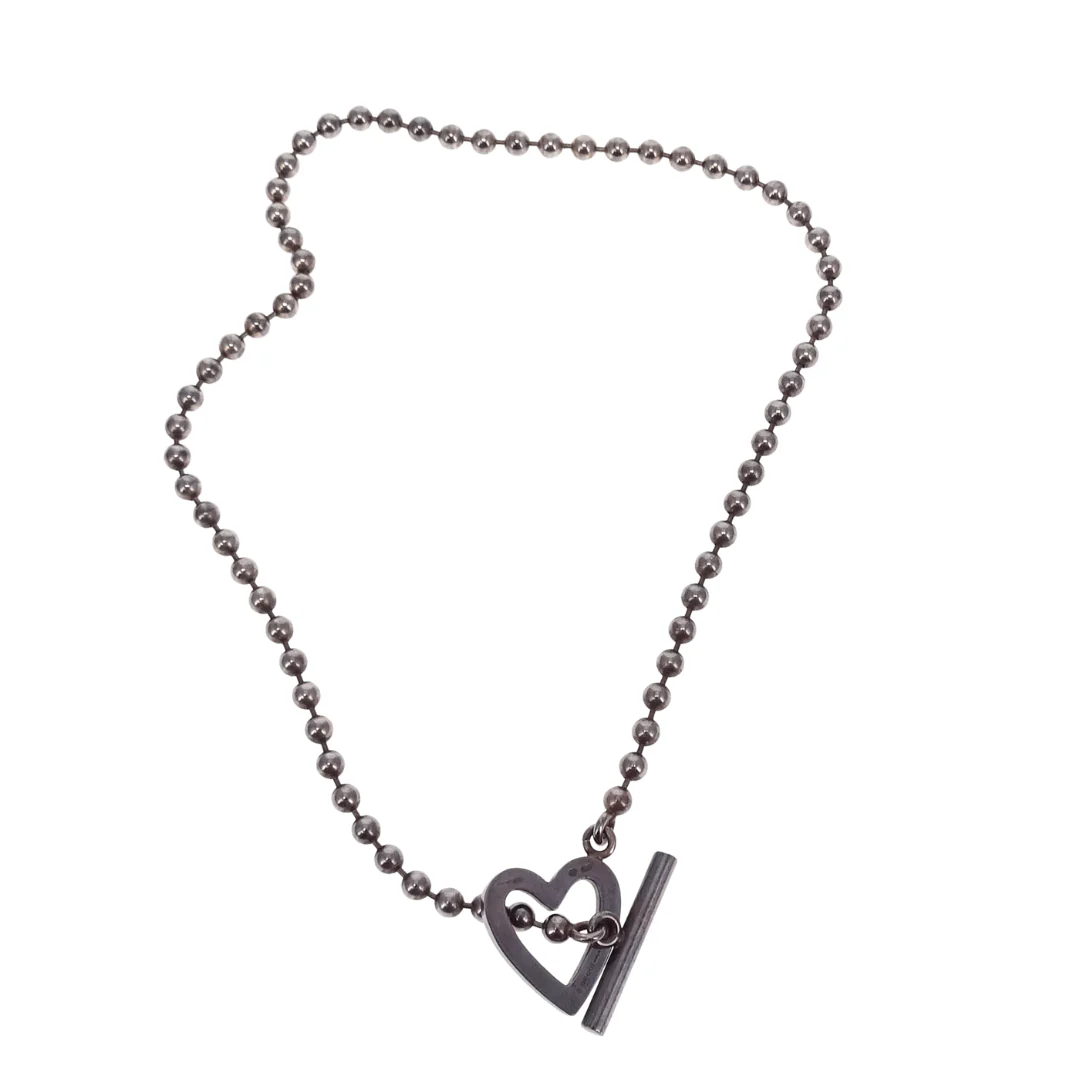 Gucci Heart Toggle Sterling Silver Choker - Image 3