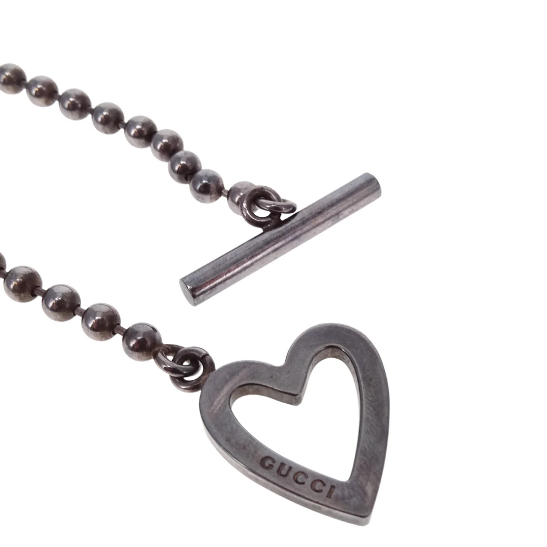 Gucci Heart Toggle Sterling Silver Choker - Image 9