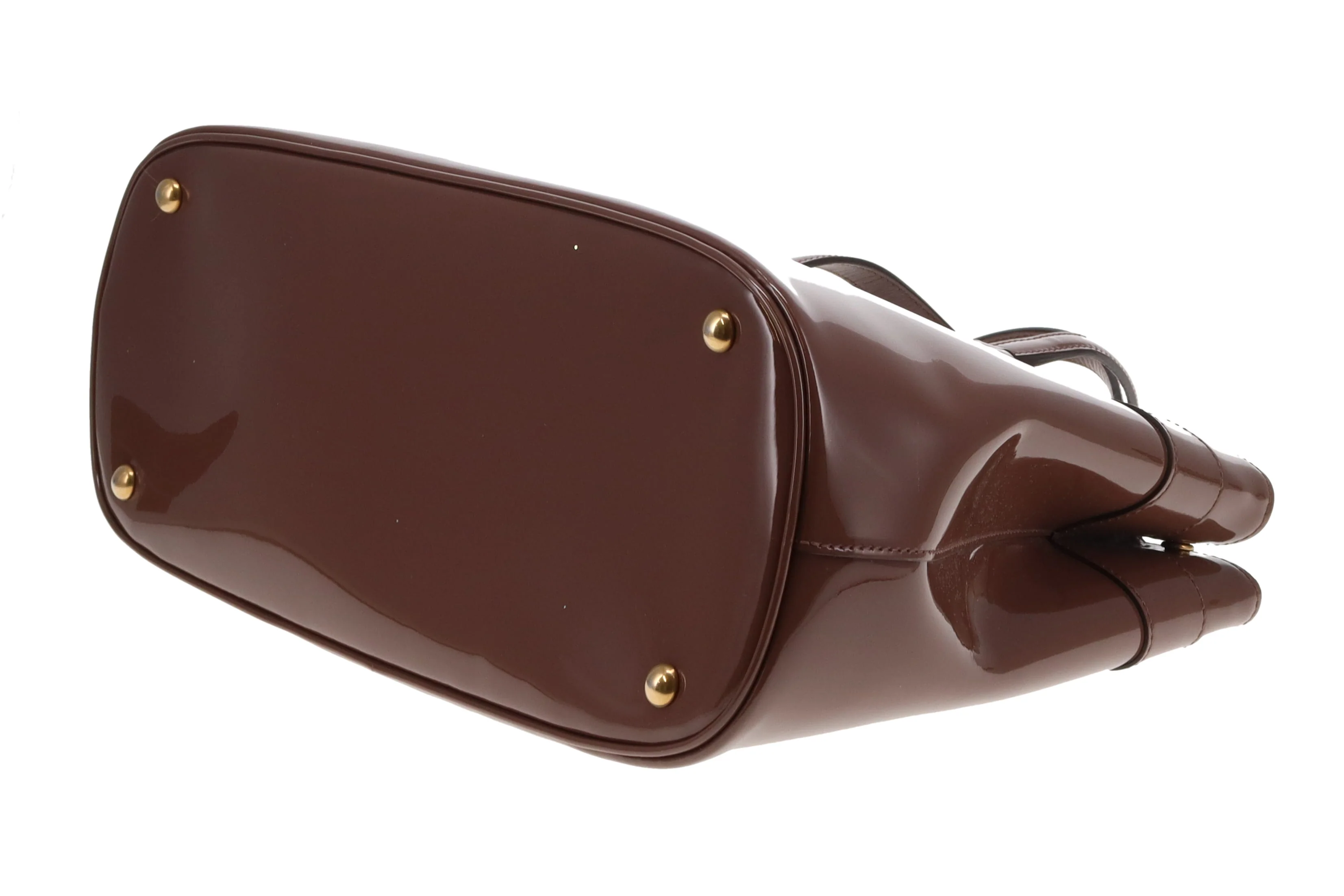 Gucci Horsebit Tote with Strap Mocha Patent Leather GHW - Image 10