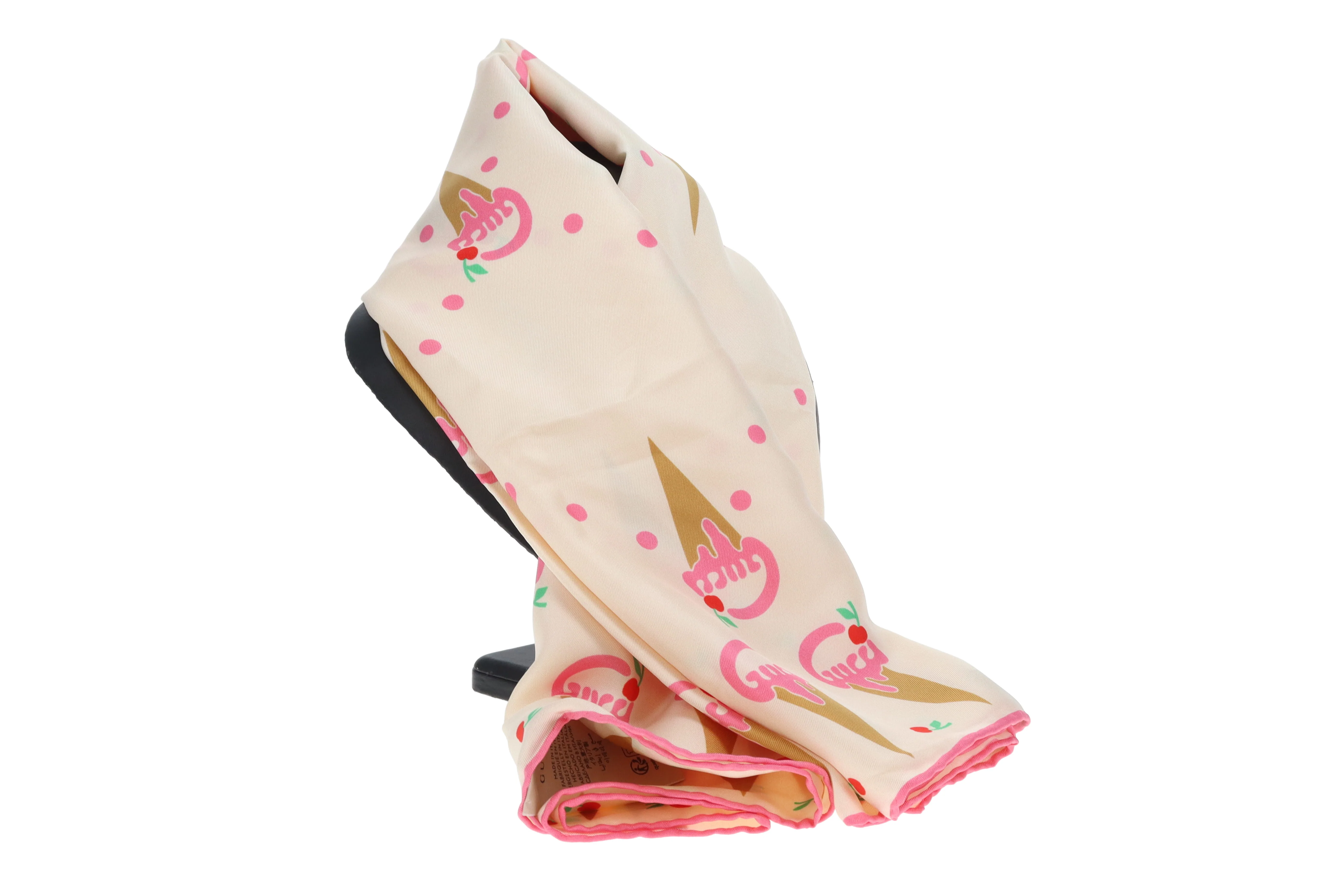 Gucci Ice Cream Print 90cm Silk Scarf - Image 2
