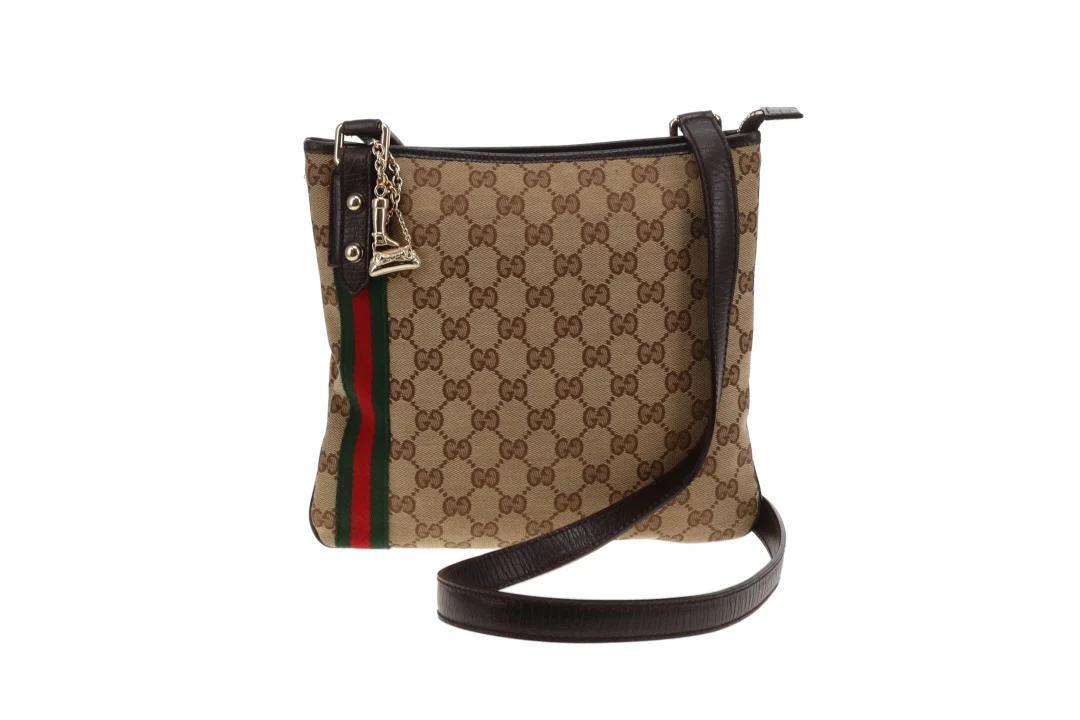Gucci Jolicoeur GG Messenger Bag With Web Stripe