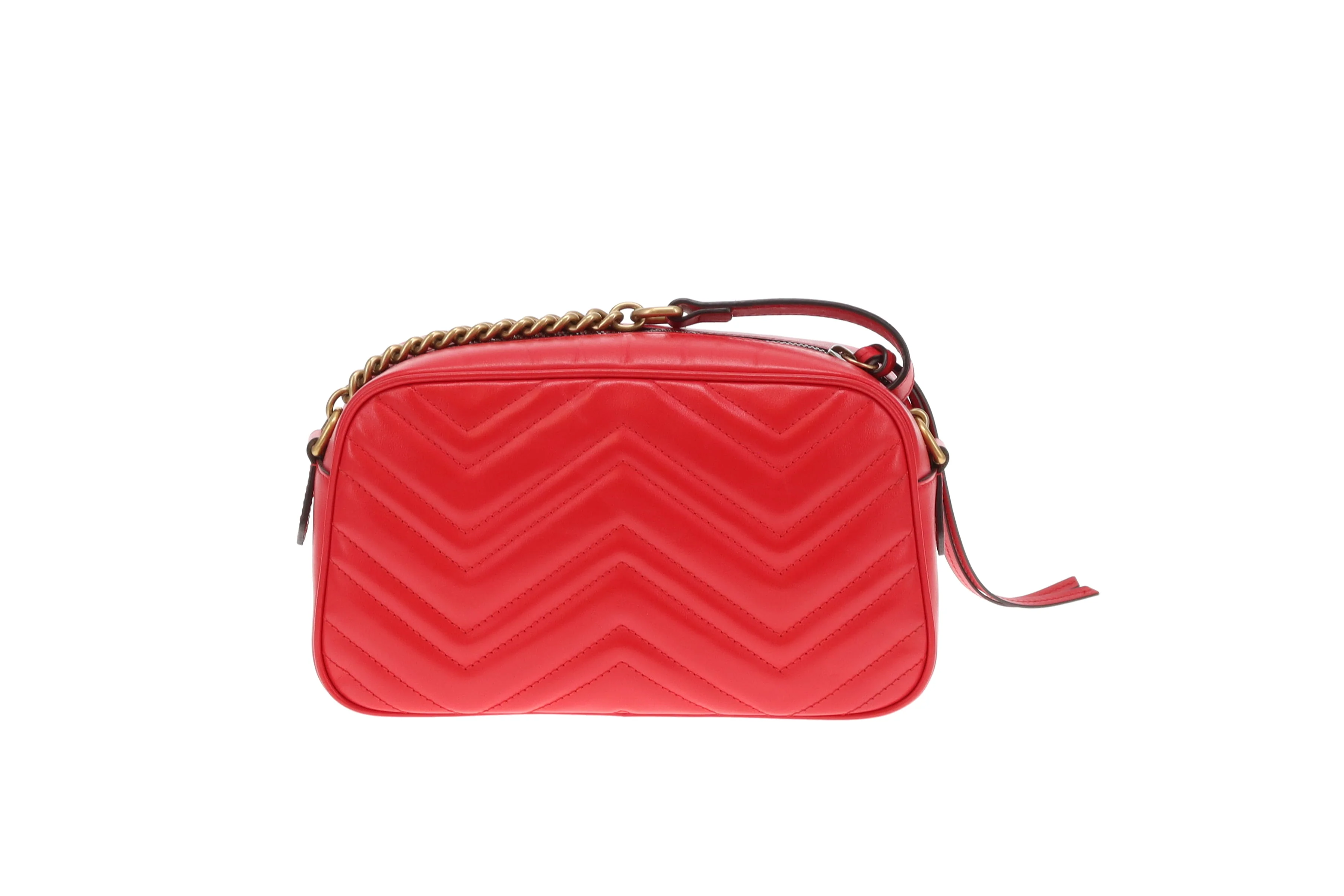 Gucci Marmont Small Camera Bag Red Chevron GH - Image 7
