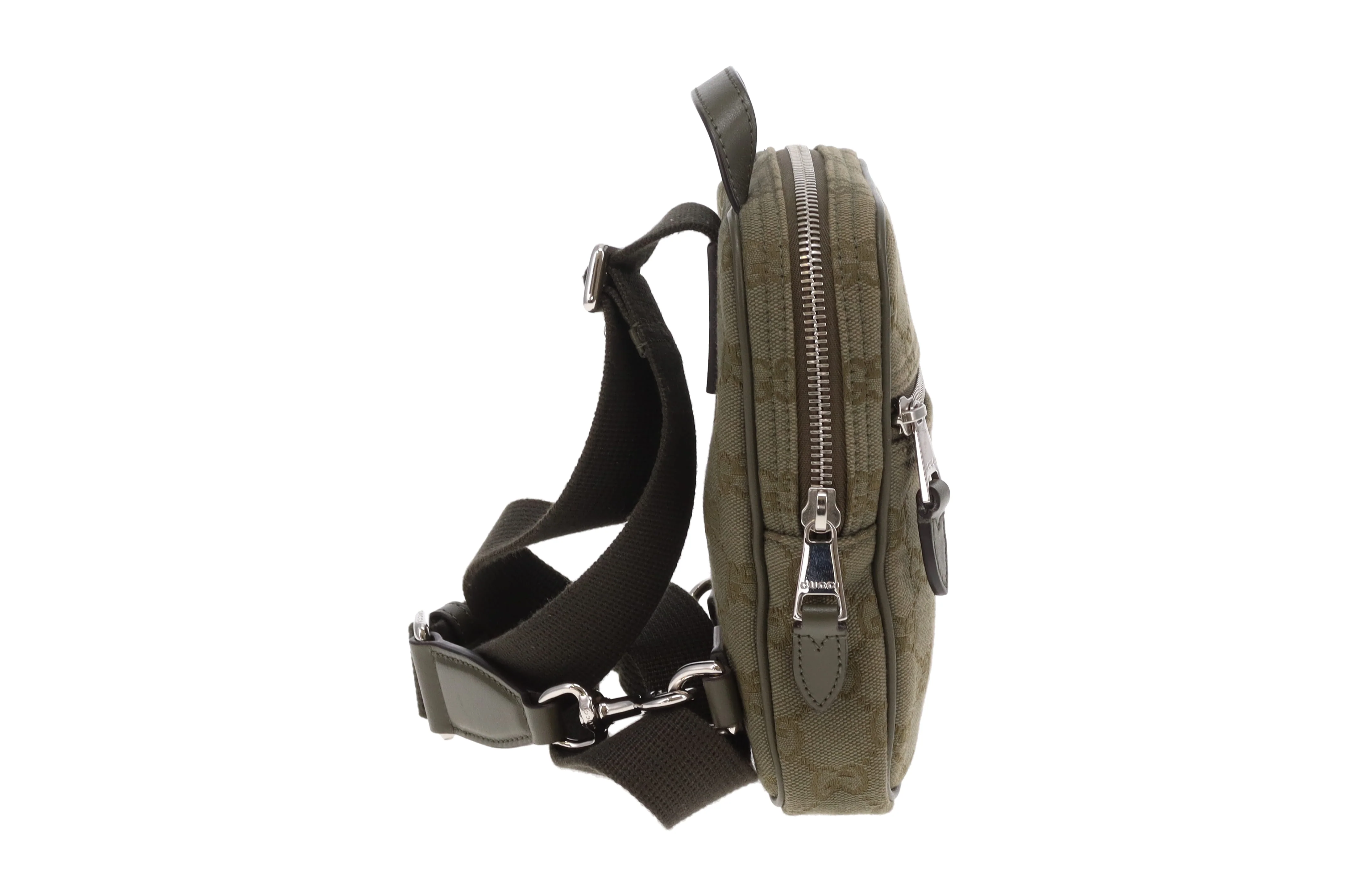 Gucci Sling Bag Khaki GG Canvas - Image 4