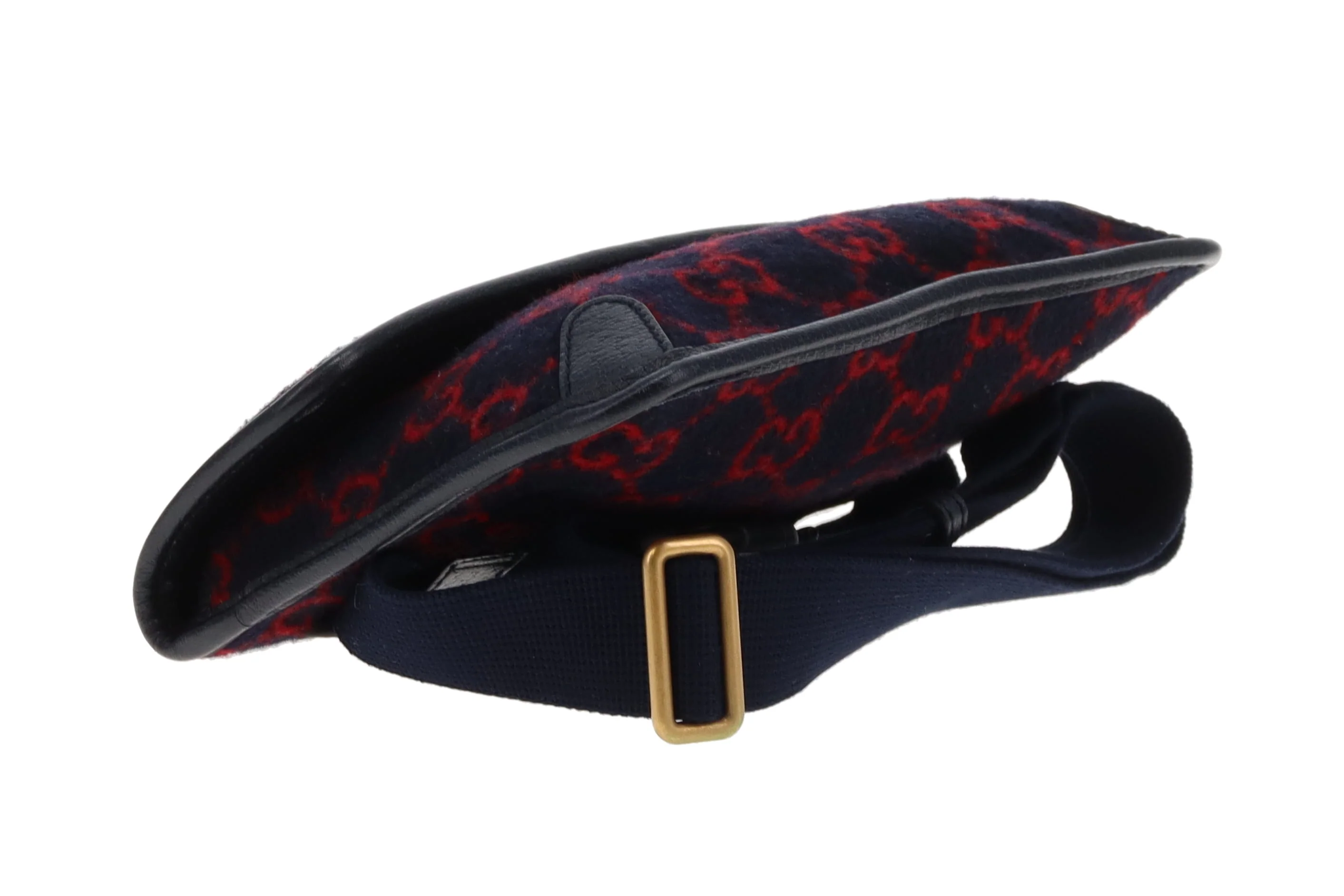 Gucci Waist Bag GG Wool Red and Navy - Image 8