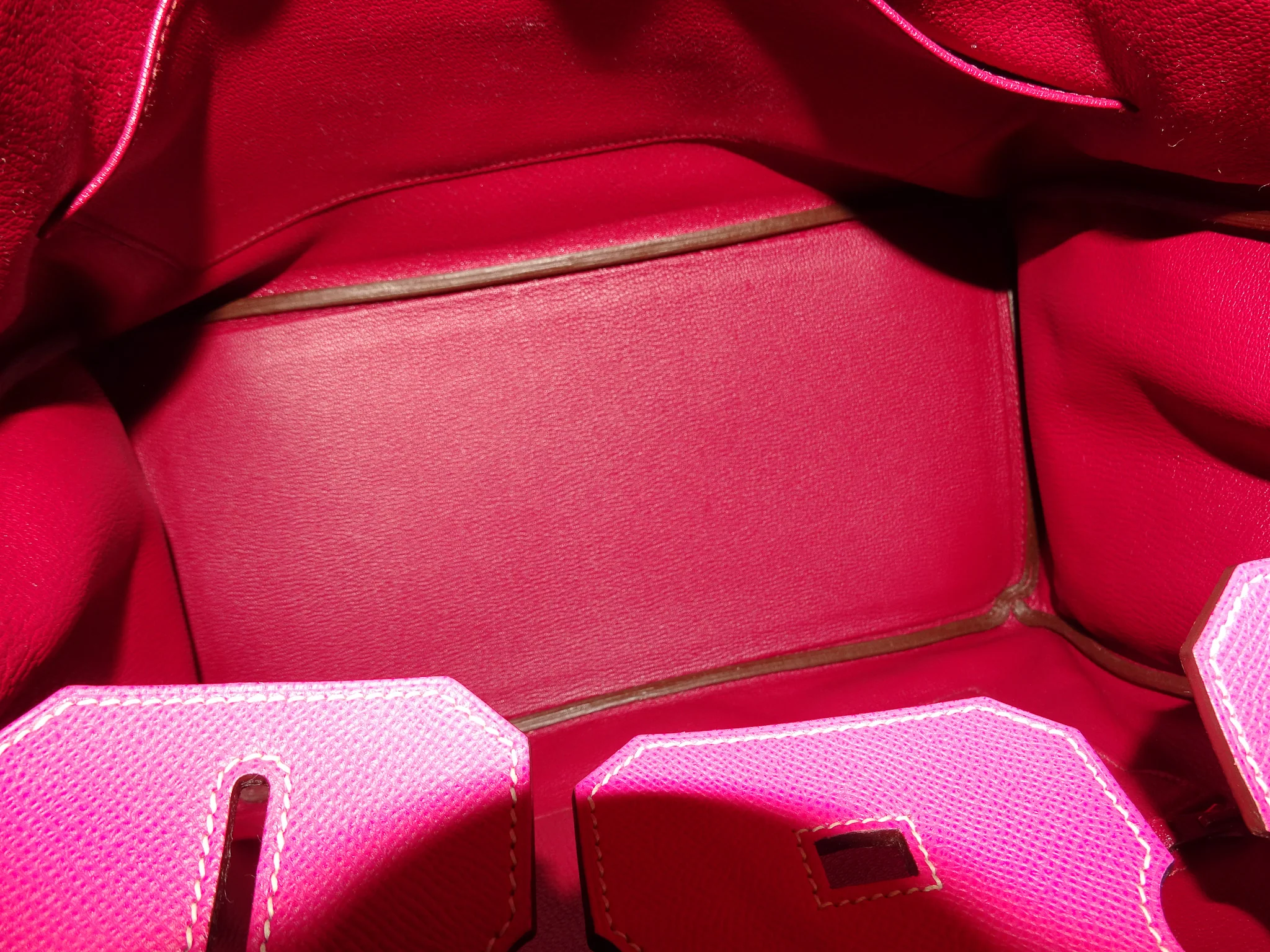 Hermes Birkin 35cm Rose Tyrien & Rubis Epsom 2011 With Palladium Hardware - Image 13