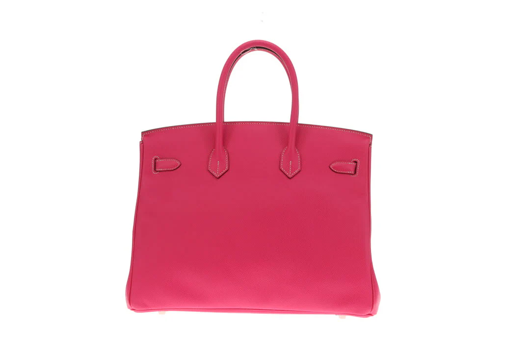 Hermes Birkin 35cm Rose Tyrien & Rubis Epsom 2011 With Palladium Hardware - Image 6