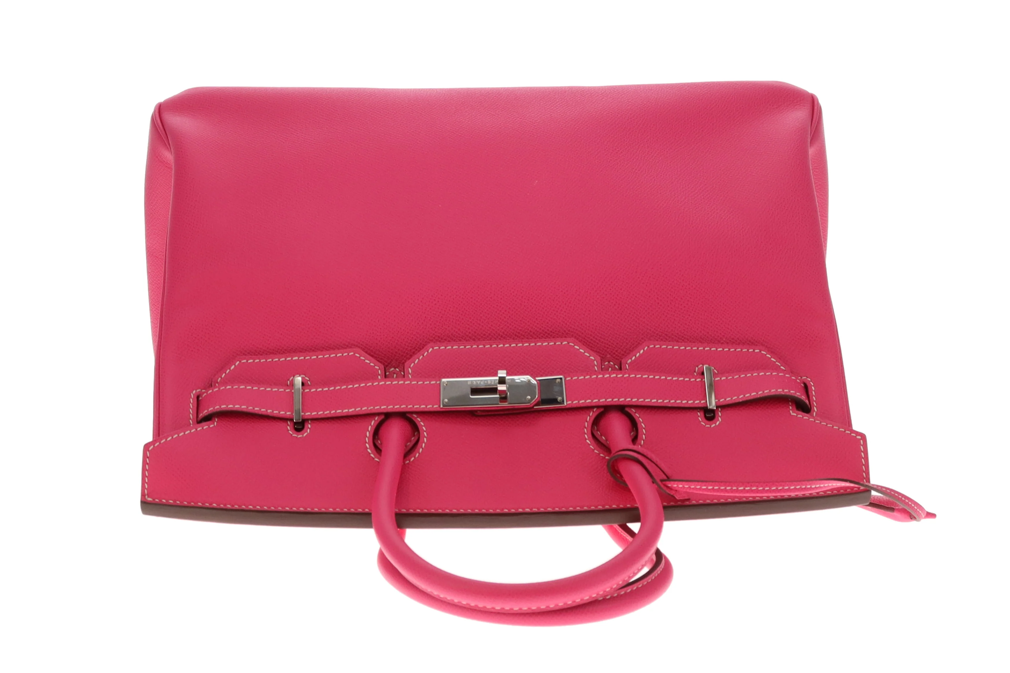 Hermes Birkin 35cm Rose Tyrien & Rubis Epsom 2011 With Palladium Hardware - Image 8